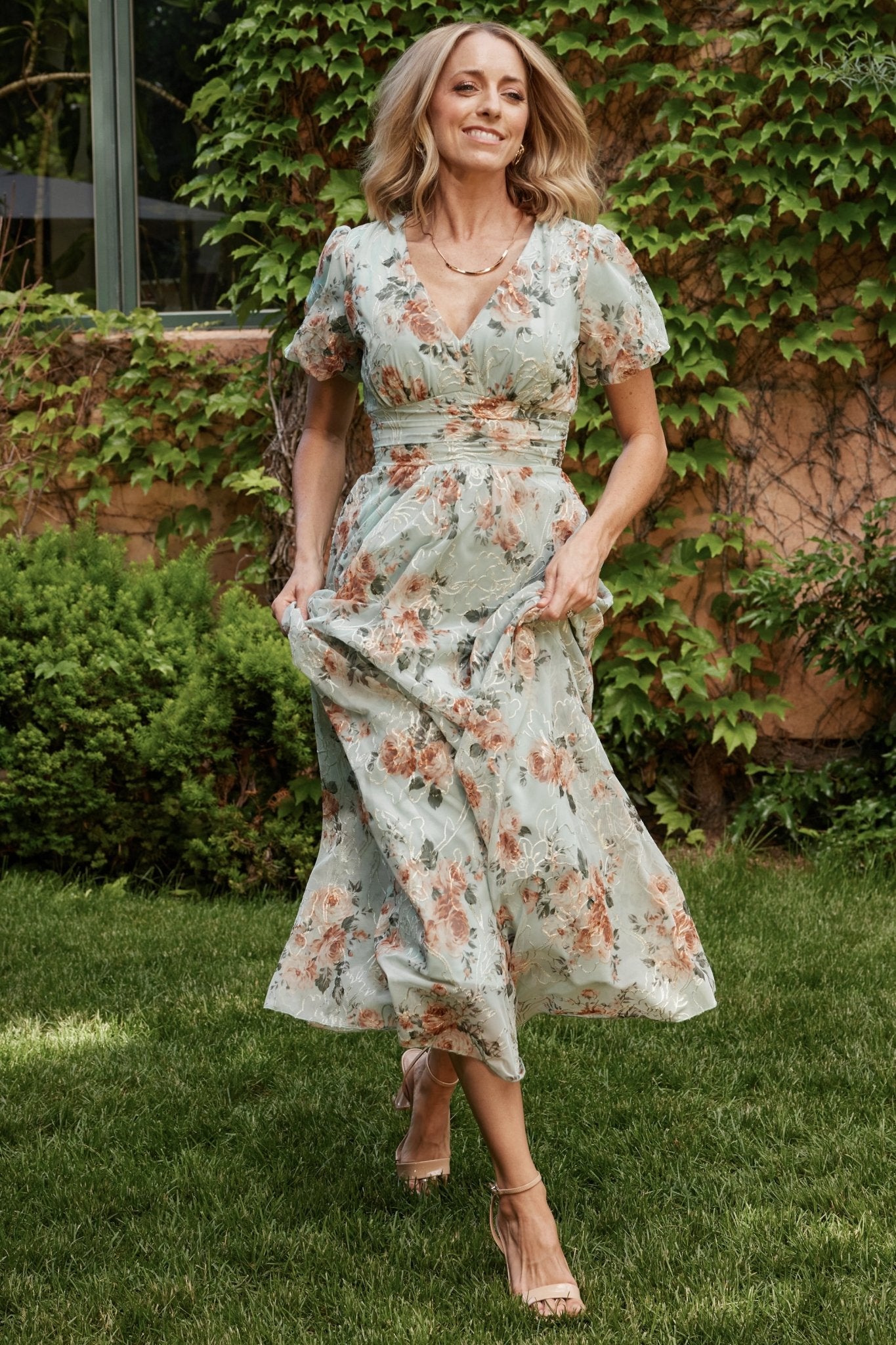 Ardley Maxi Dress | Sage Floral View