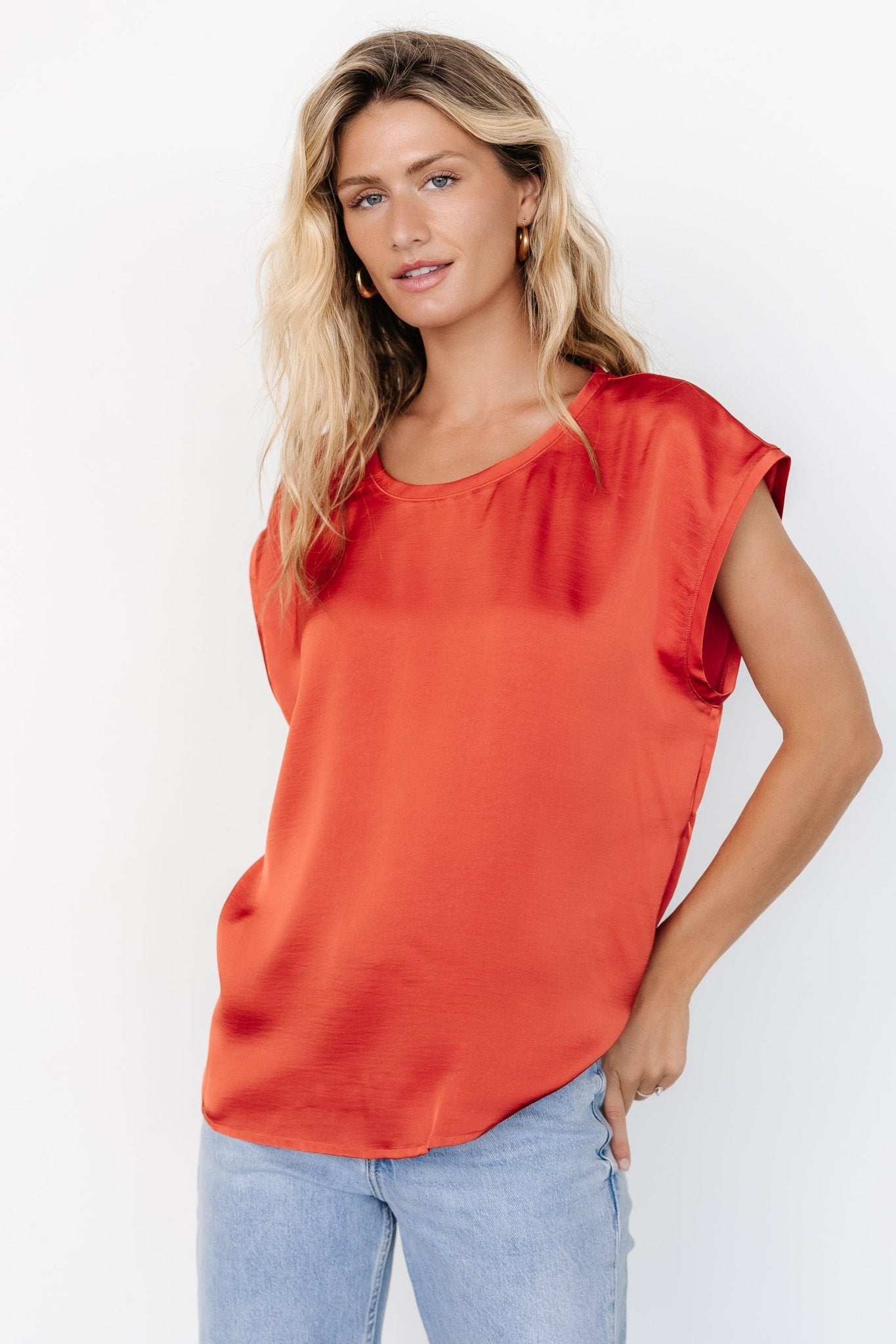 Adina Top | Rust Clearance With Credit Card