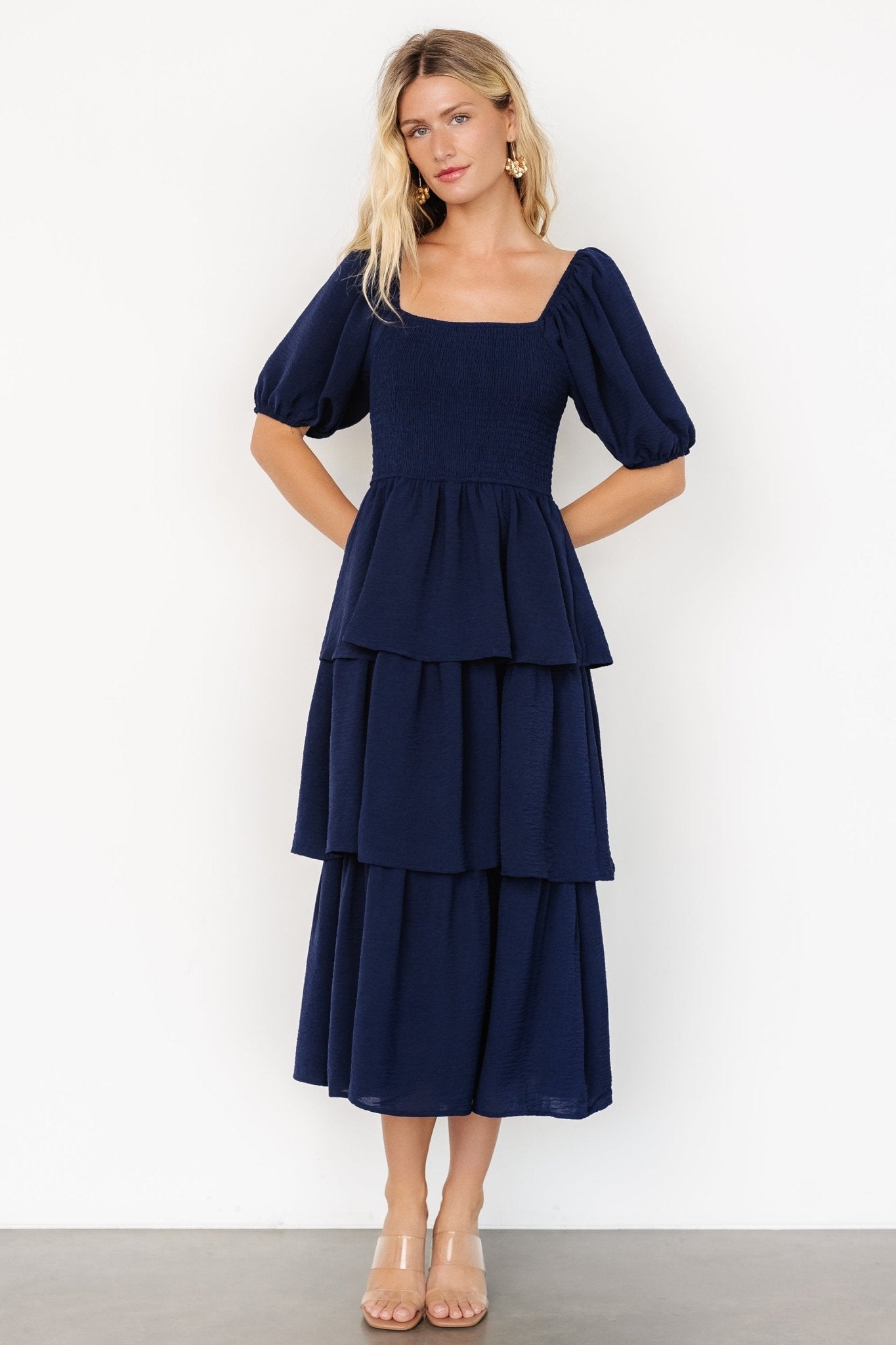 Ashbourne Tiered Dress | Midnight Blue Best Wholesale For Sale