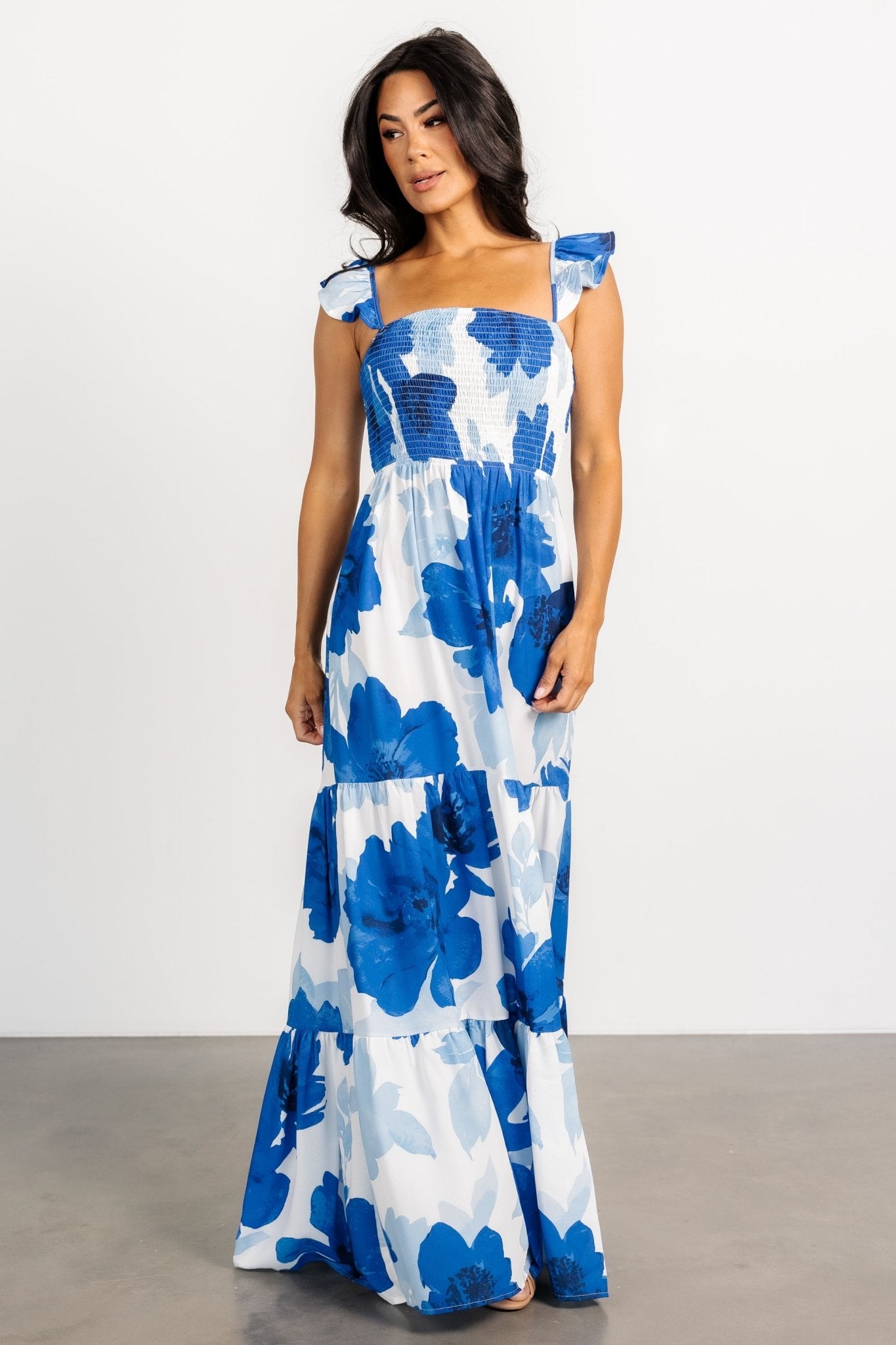 Mikaela Maxi Dress | Blue Floral Store Sale Online