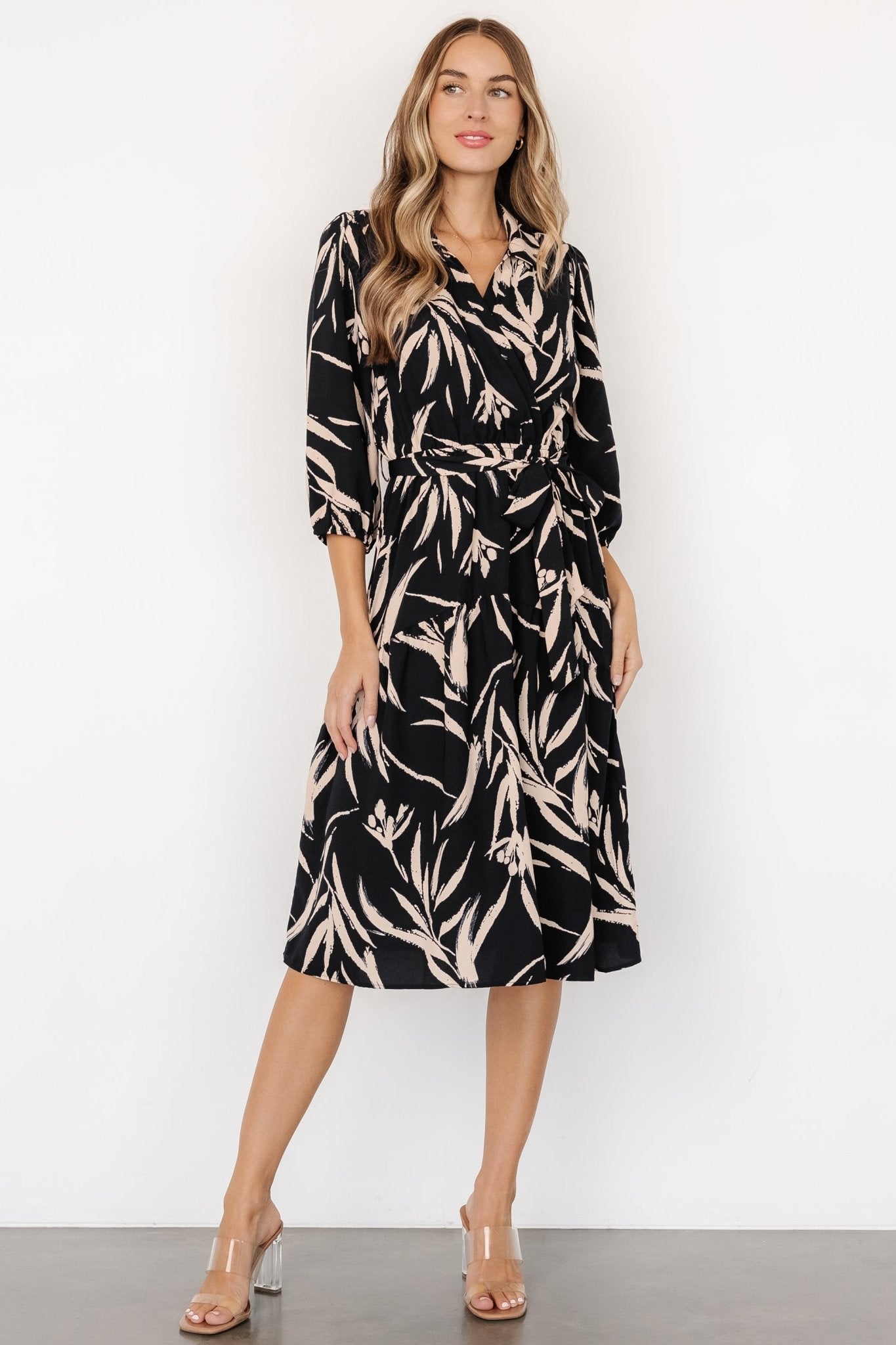 Riverside Midi Dress | Navy + Taupe Buy Cheap Newest