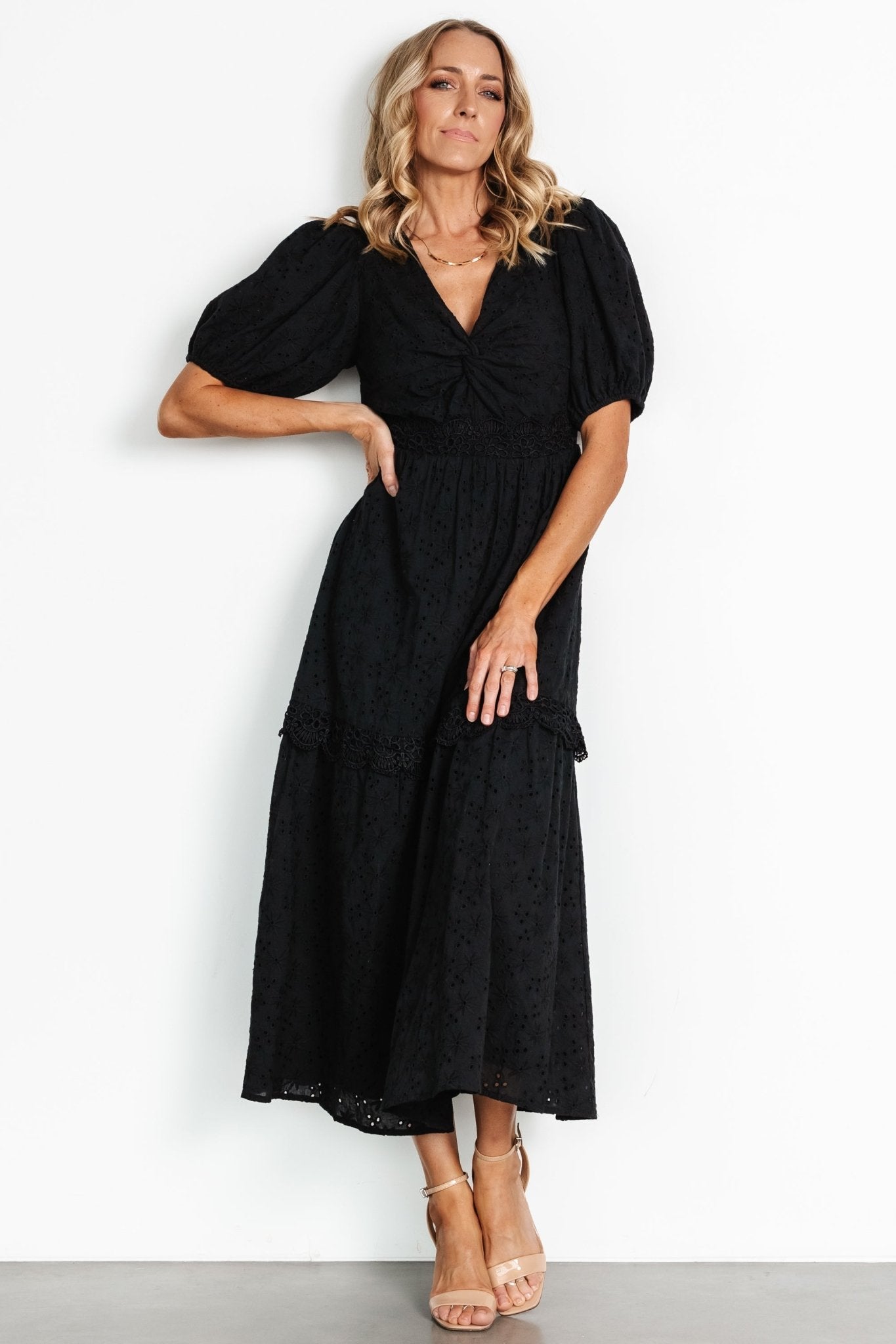 Jackie Eyelet Maxi Dress | Black For Nice Online