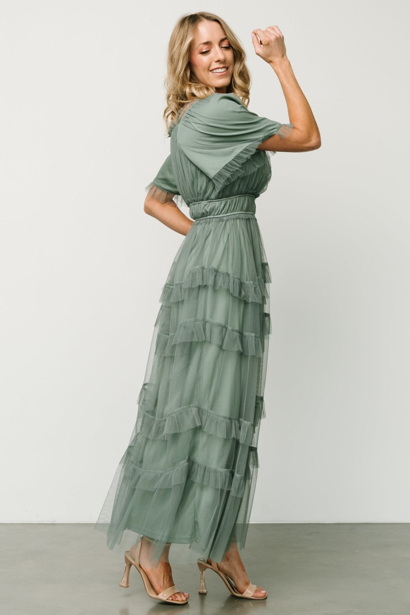 Magdalena Tulle Maxi Dress | Eucalyptus Big Sale Sale Online