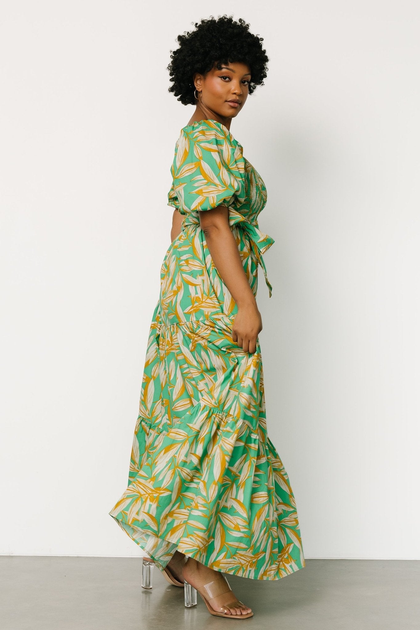 Forsythe Smocked Maxi Dress | Green Print Cheapest Pice For Sale