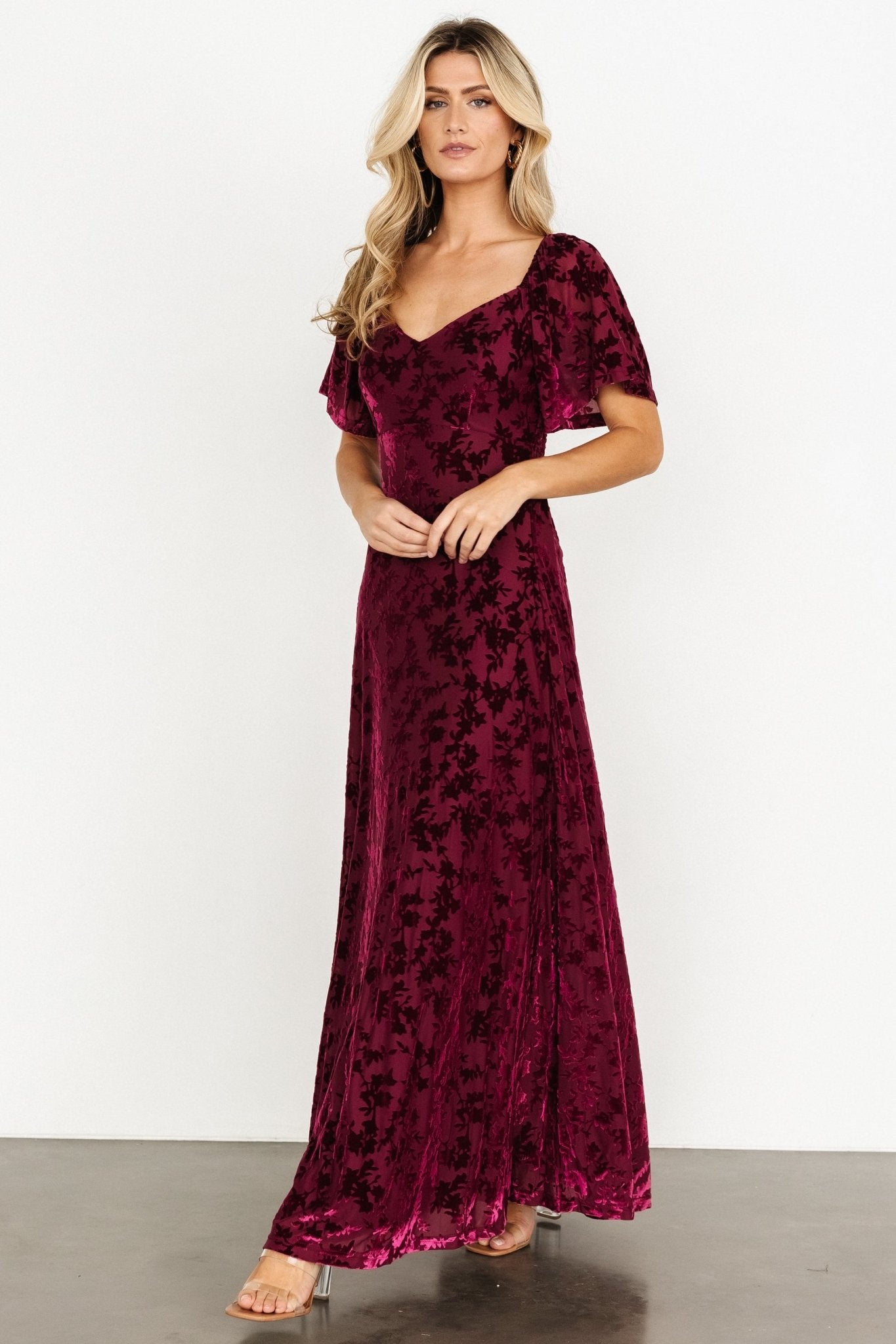 Everley Velvet Maxi Dress | Mulberry Nicekicks Online