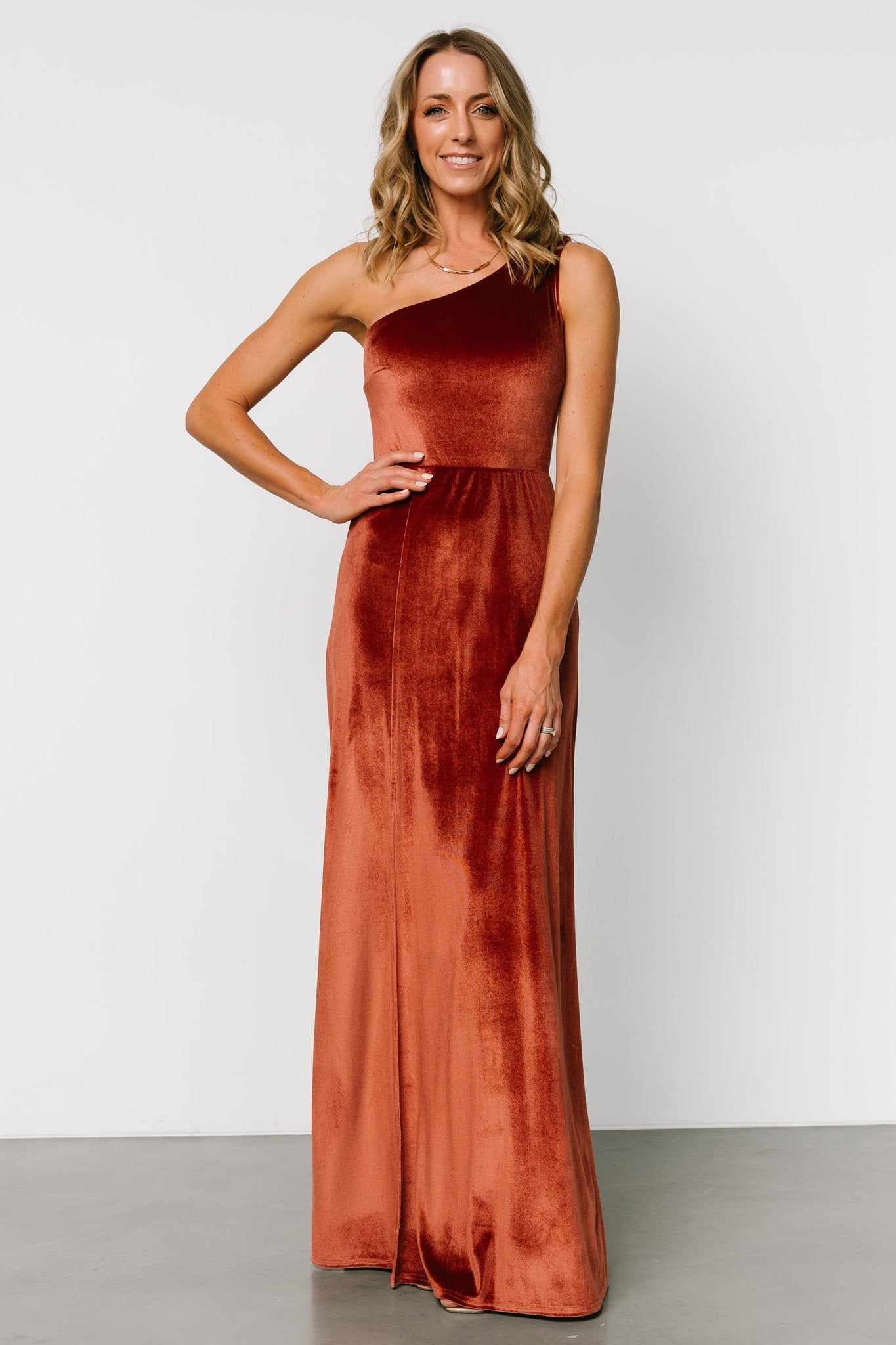 Tatiana Velvet One Shoulder Maxi Dress | Cinnamon Outlet Locations Cheap Pice