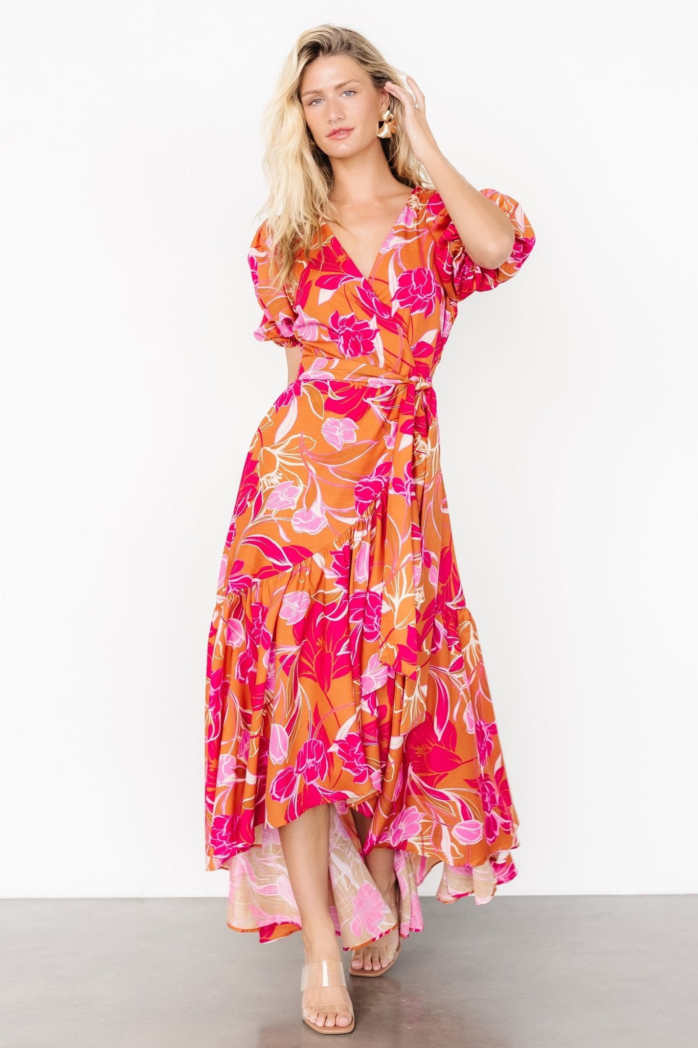 Lori Maxi Dress | Orange + Pink Floral Order