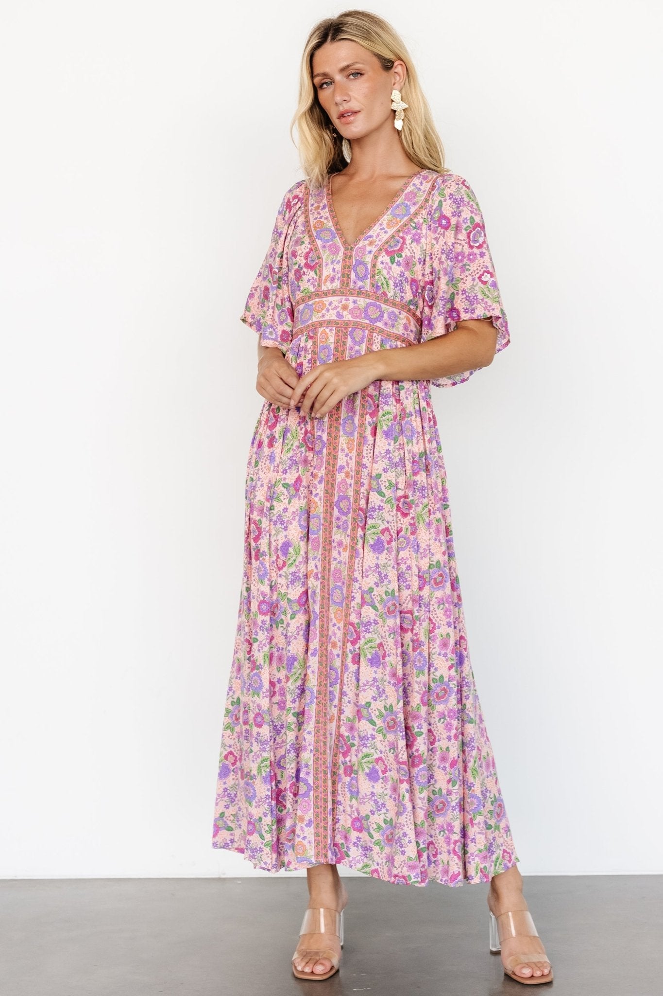 Elissa Maxi Dress | Pink Multi Floral Fashionable Sale Online