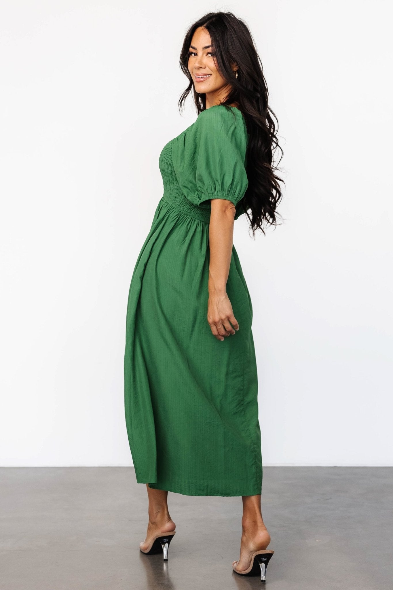 Stefania Midi Dress | Green Sale Cheapest Pice