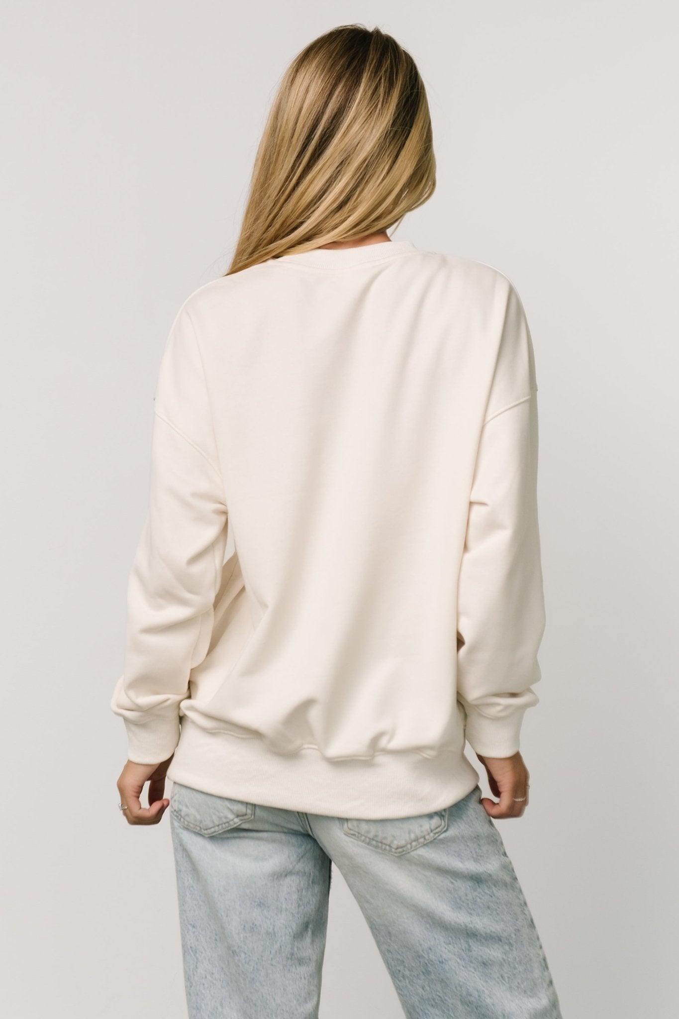 USA Oversized Sweatshirt | Ivory Discount Newest