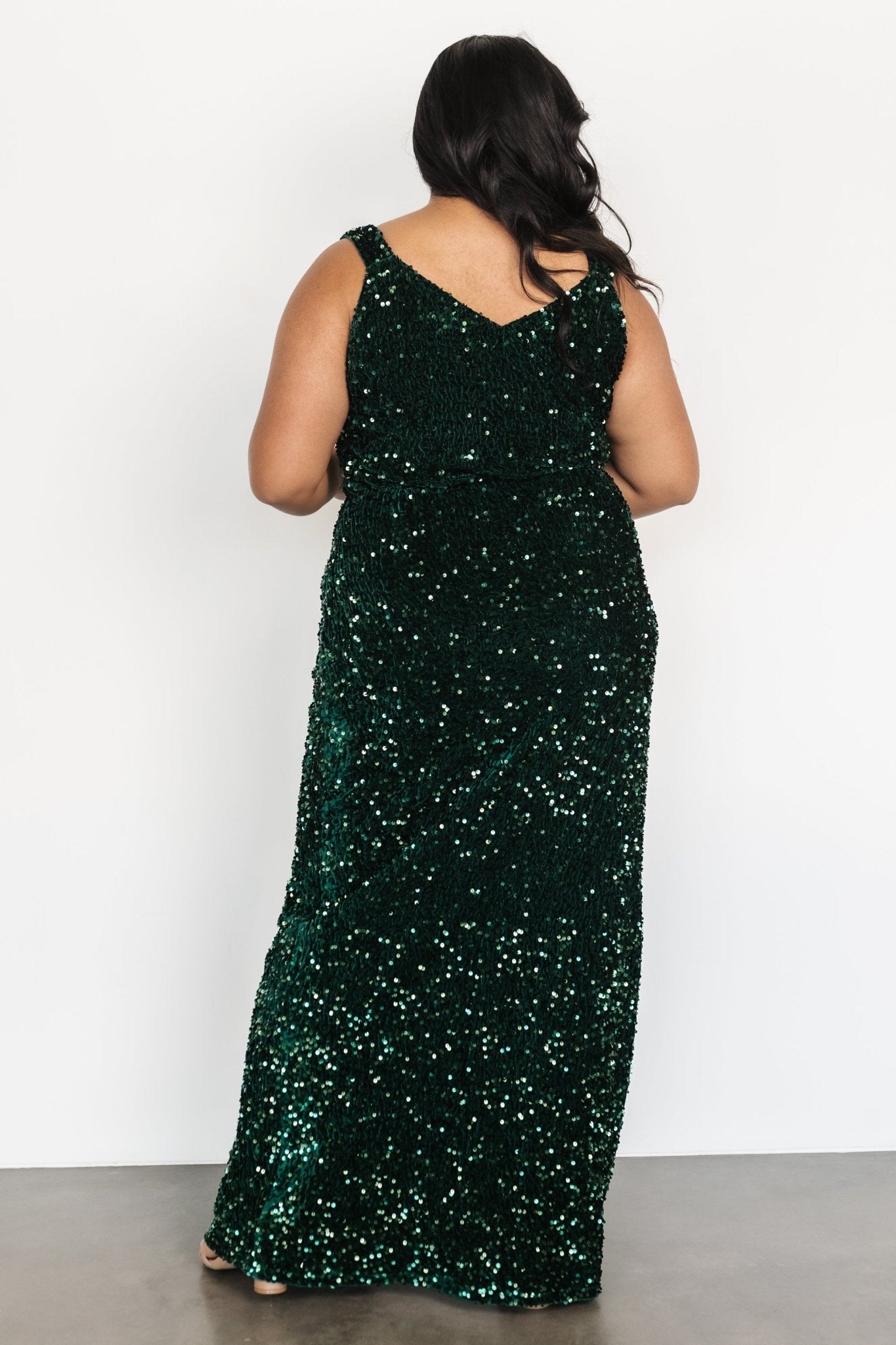 Marilyn Sequin Maxi Gown | Emerald Free Shipping Nicekicks