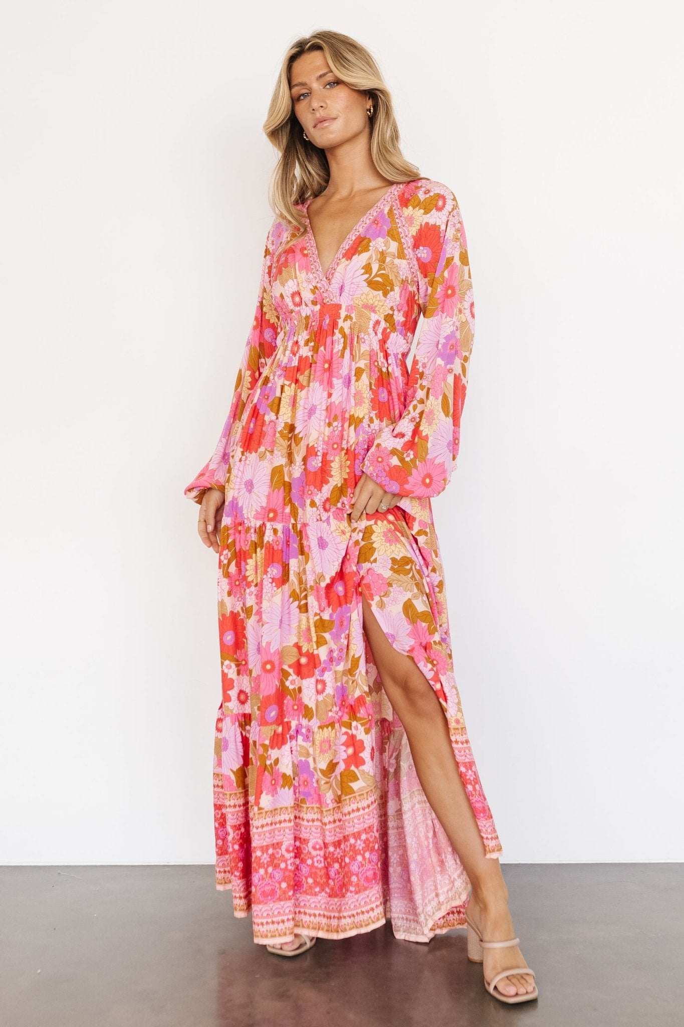 Malena Maxi Dress | Pink Multi Discount Supply