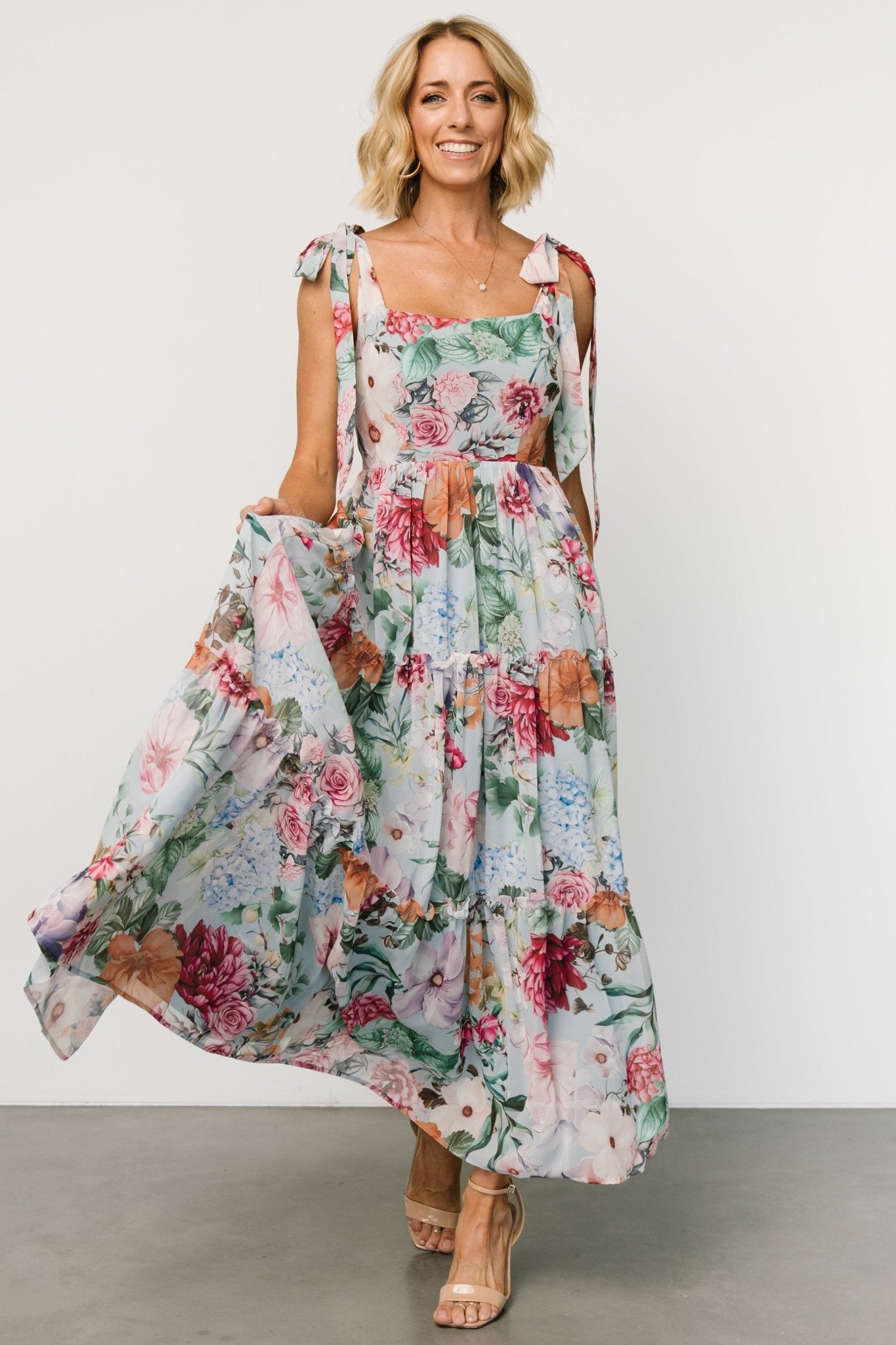 Anita Maxi Dress | Light Blue Multi Floral In China