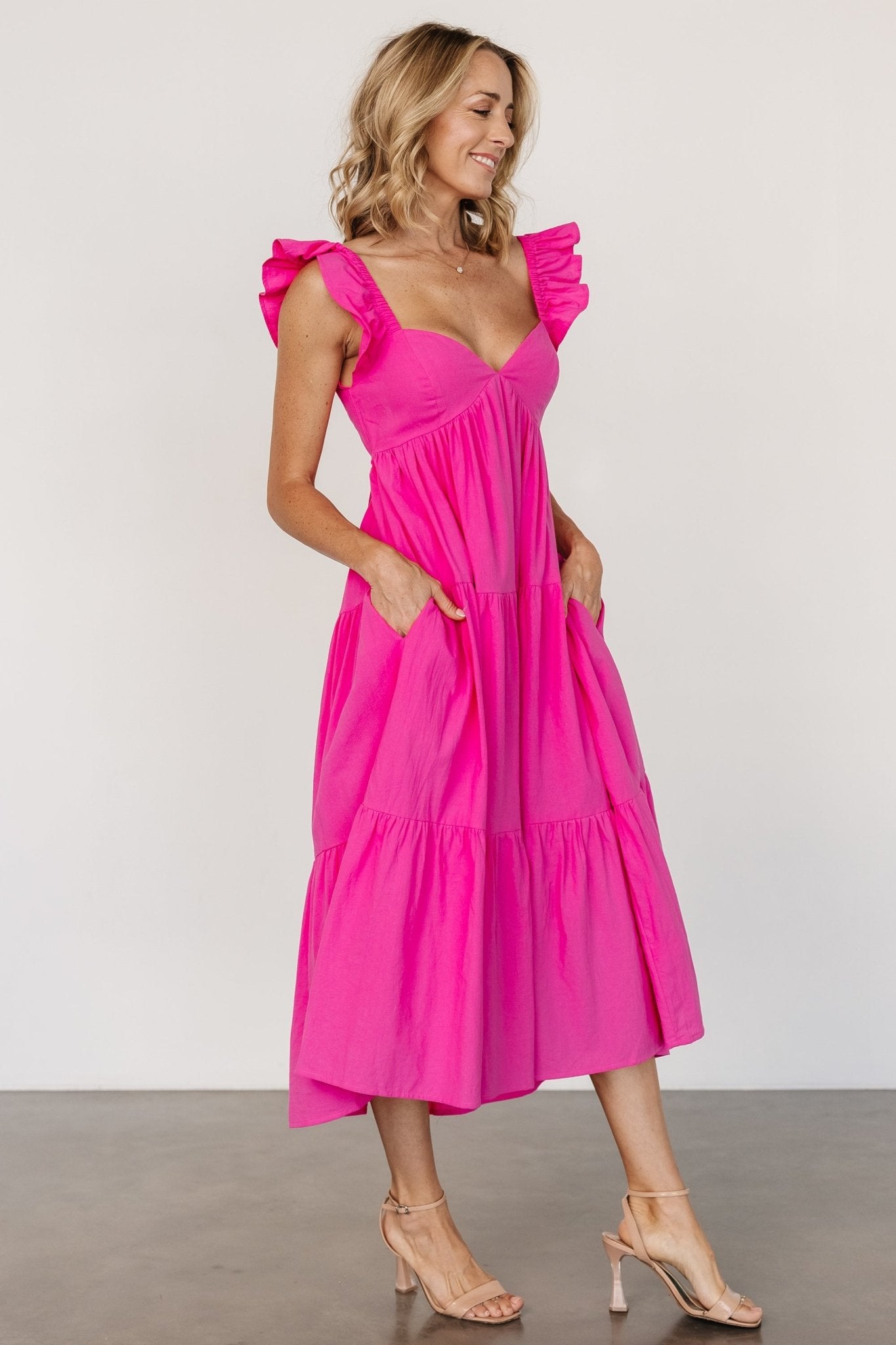 Aria Back Tie Dress | Pink For Cheap