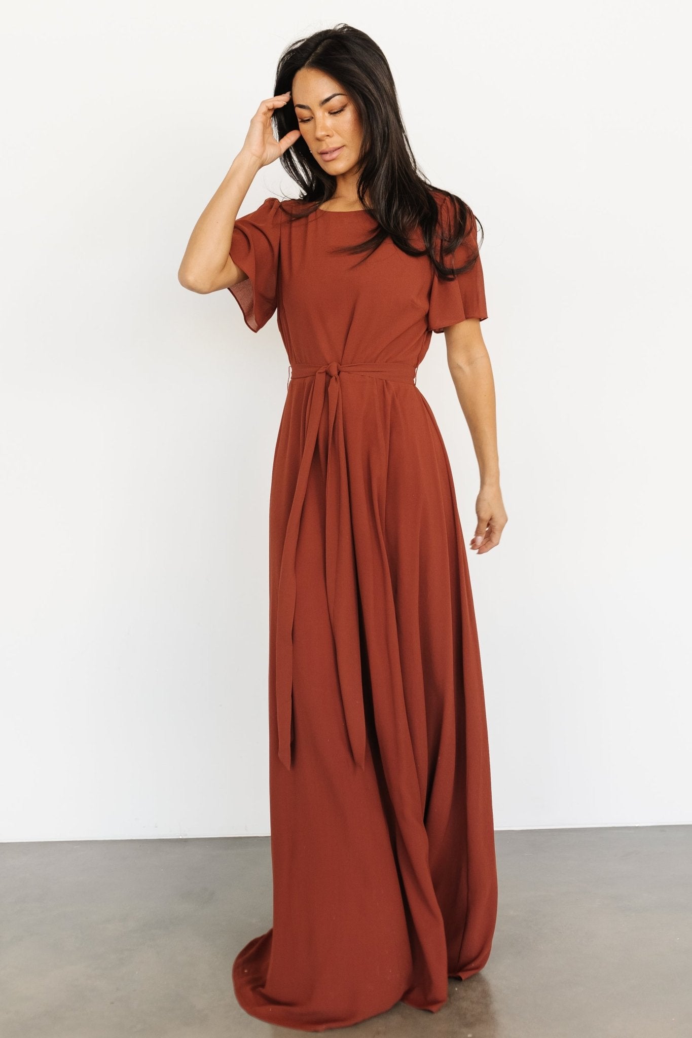 Naomi Short Sleeve Maxi Dress | Cinnamon Cheap Newest