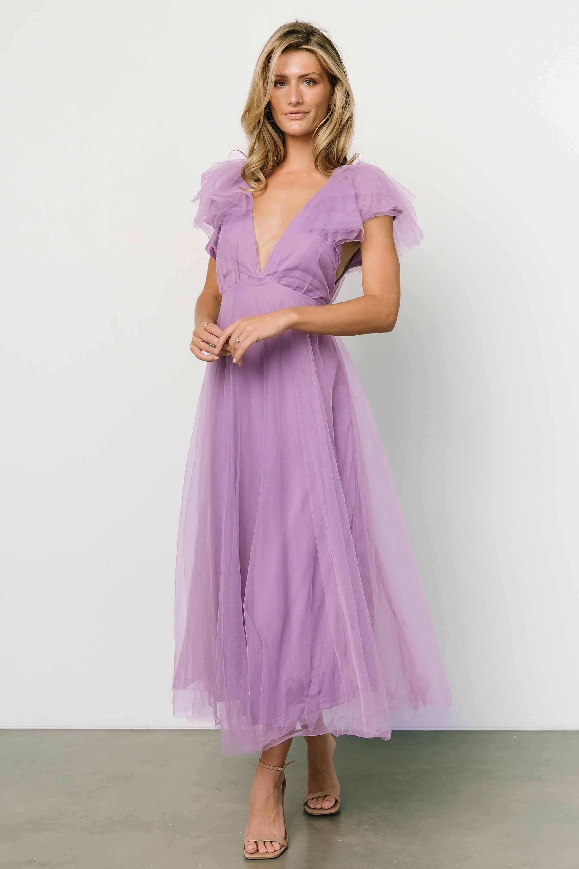 Annabella Tulle Dress | Lavender Cheap Sale Huge Surprise