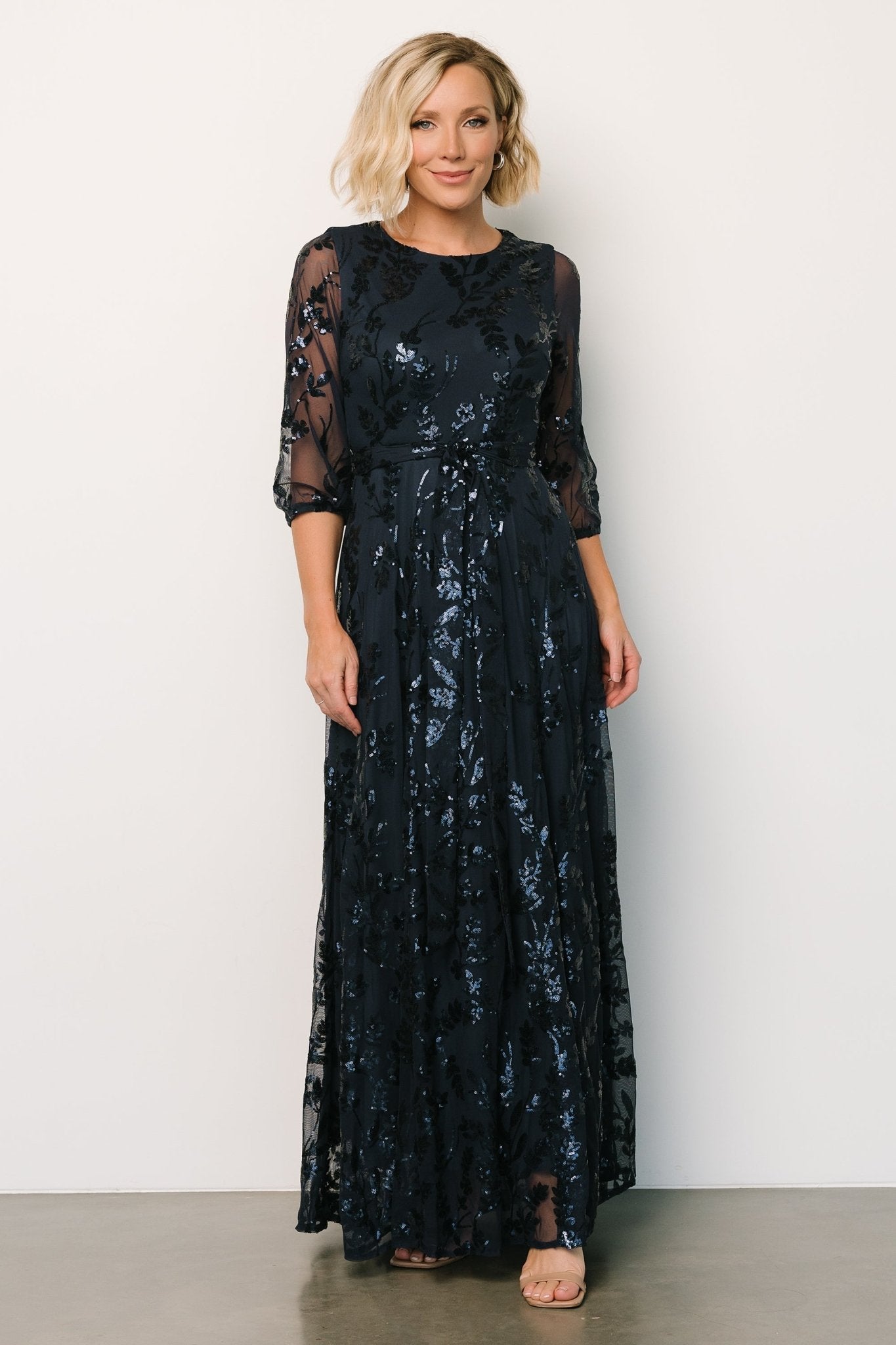 Destiny Sequin Maxi Dress | Navy Clearance Amazon