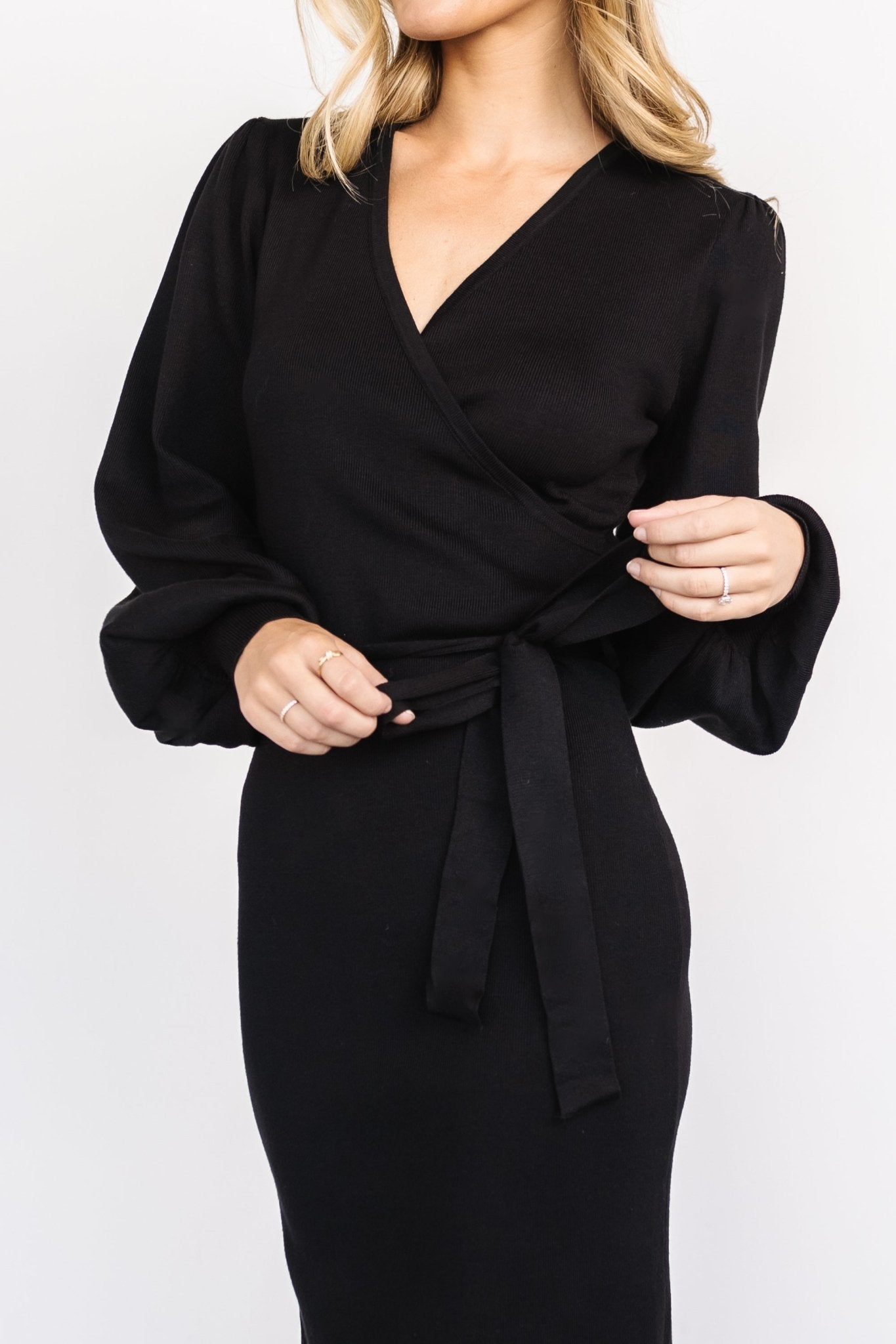 Soho Bubble Sleeve Sweater Dress | Black Wide Range Of Cheap Online