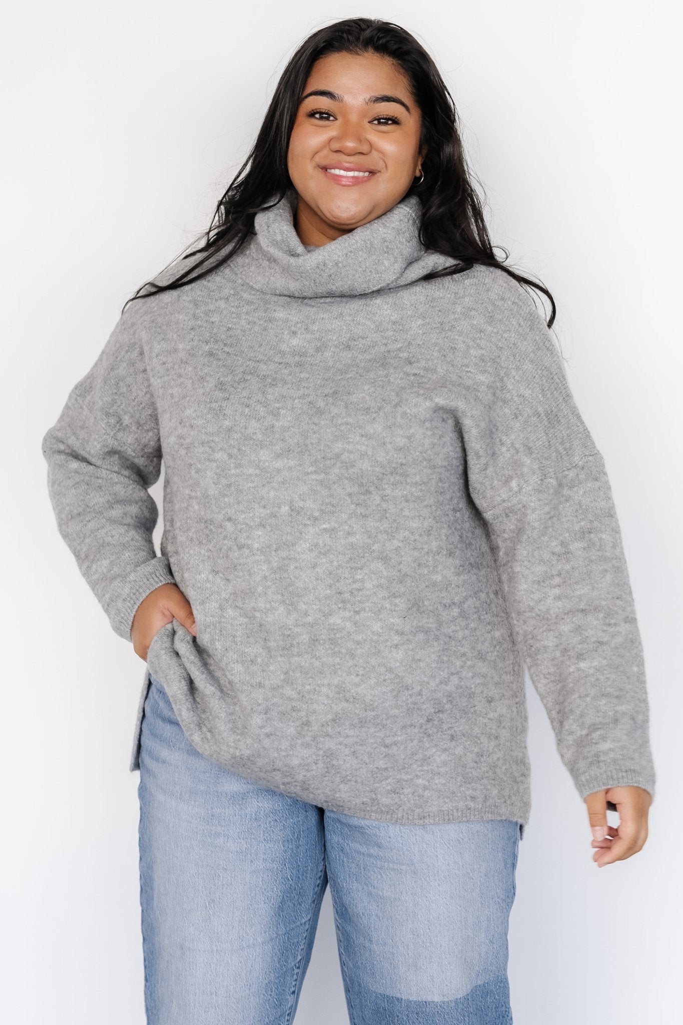 Lyon Turtleneck Sweater | Gray Clearance From China