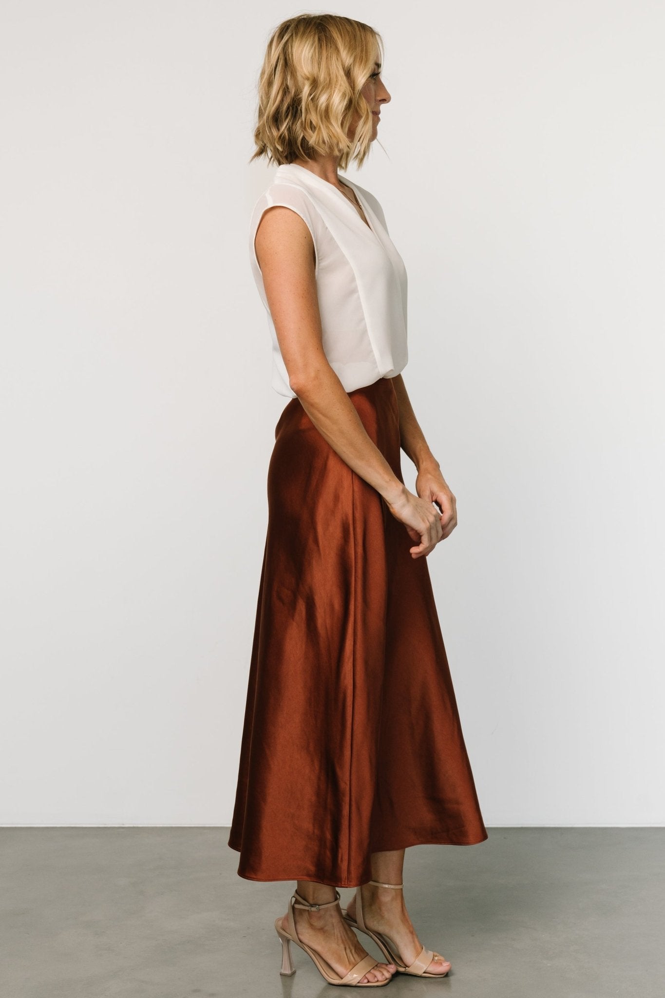 Celeste Satin Midi Skirt | Spice Cheap Sale Perfect