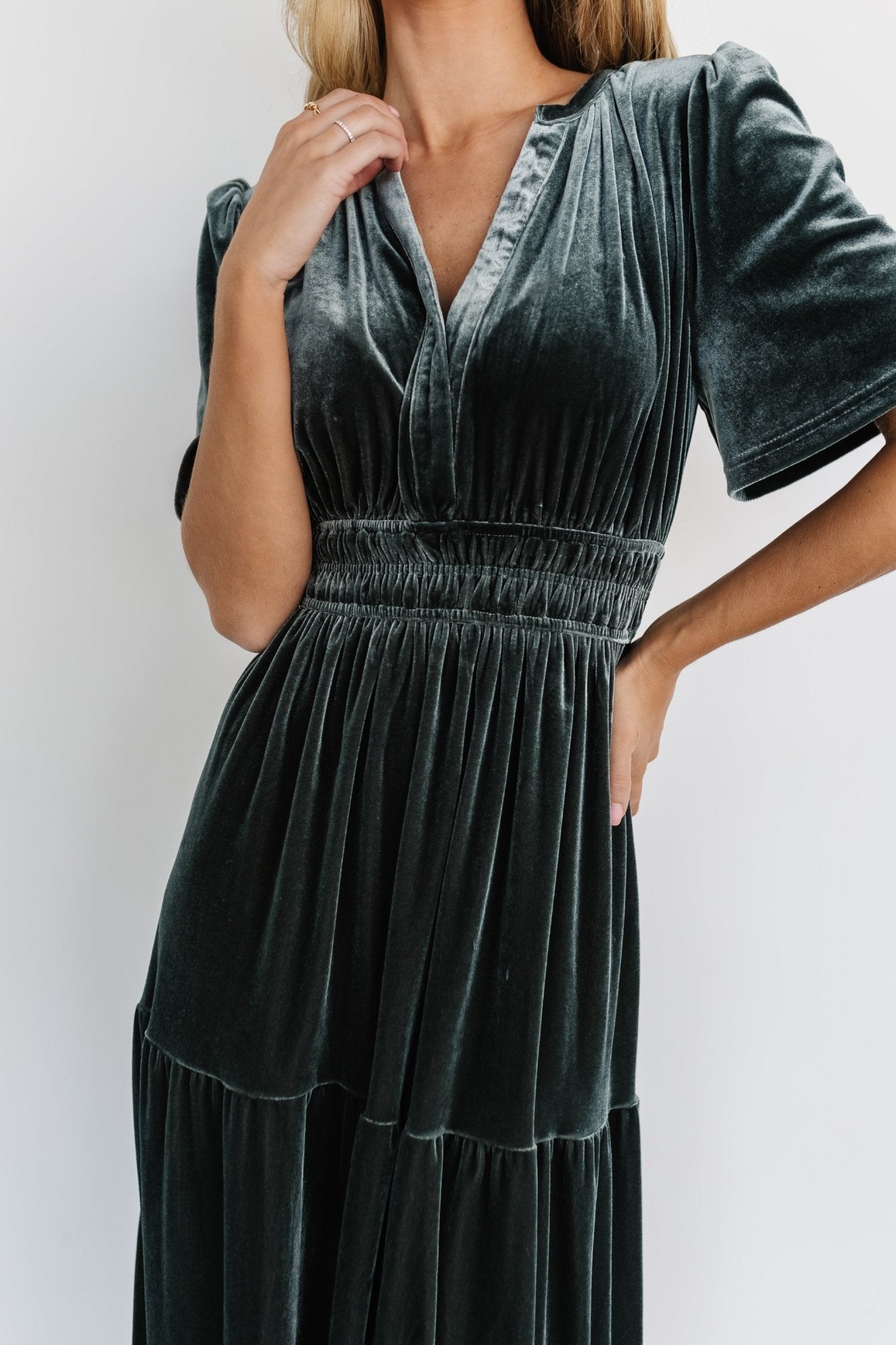 Artemis Velvet Maxi Dress | Eucalyptus Buy Cheap 100% Original