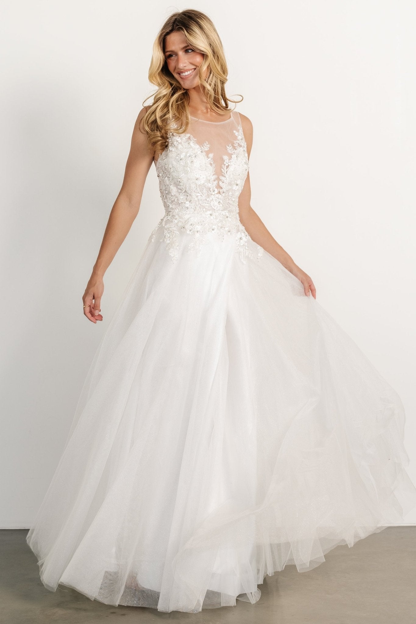 Affection Shimmer Bridal Gown | Off White Low Pice Cheap Online