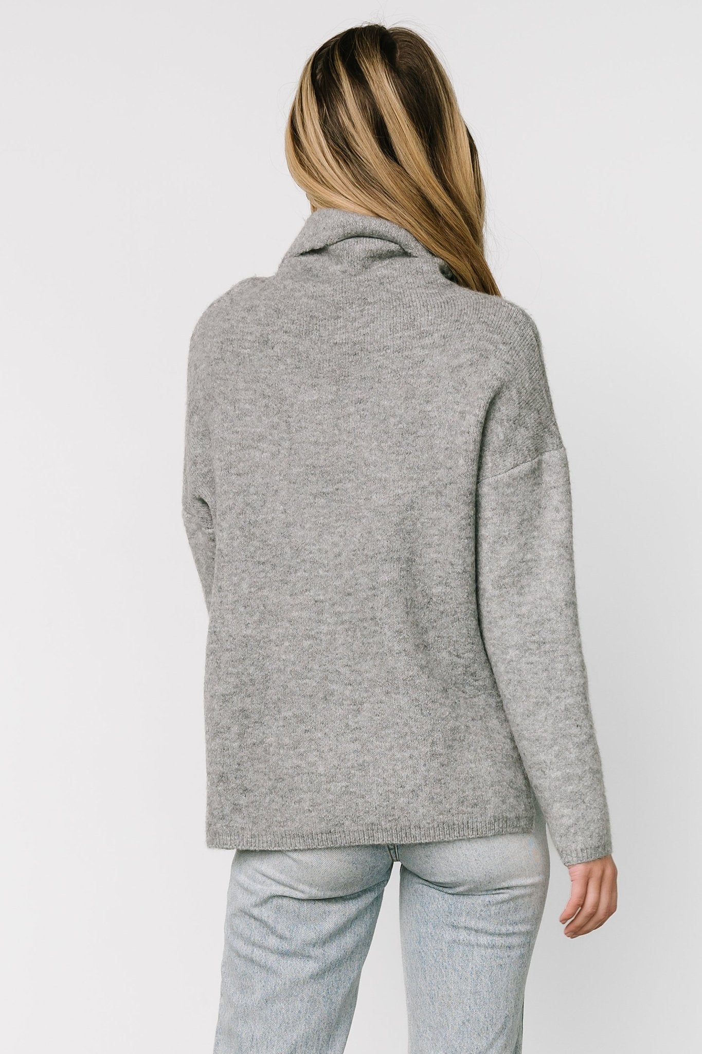 Lyon Turtleneck Sweater | Gray Clearance From China