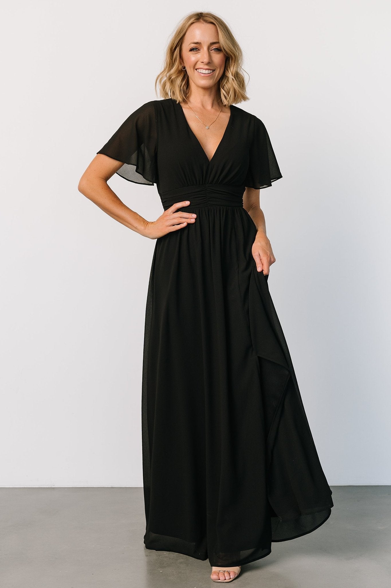 Ramona Maxi Dress | Black Free Shipping Wholesale Pice