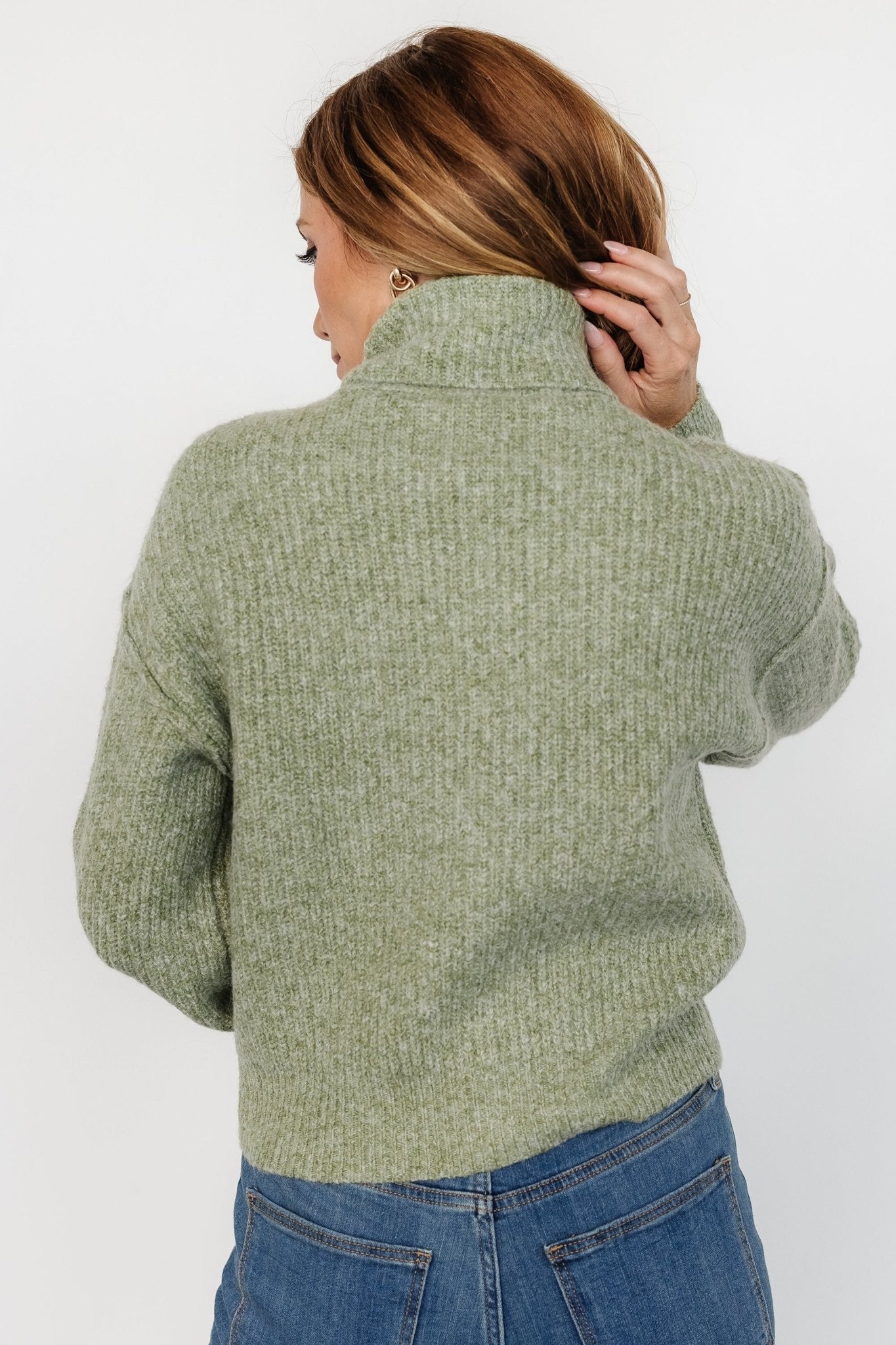 Frannie Knit Turtleneck Sweater | Olive Best Pices For Sale