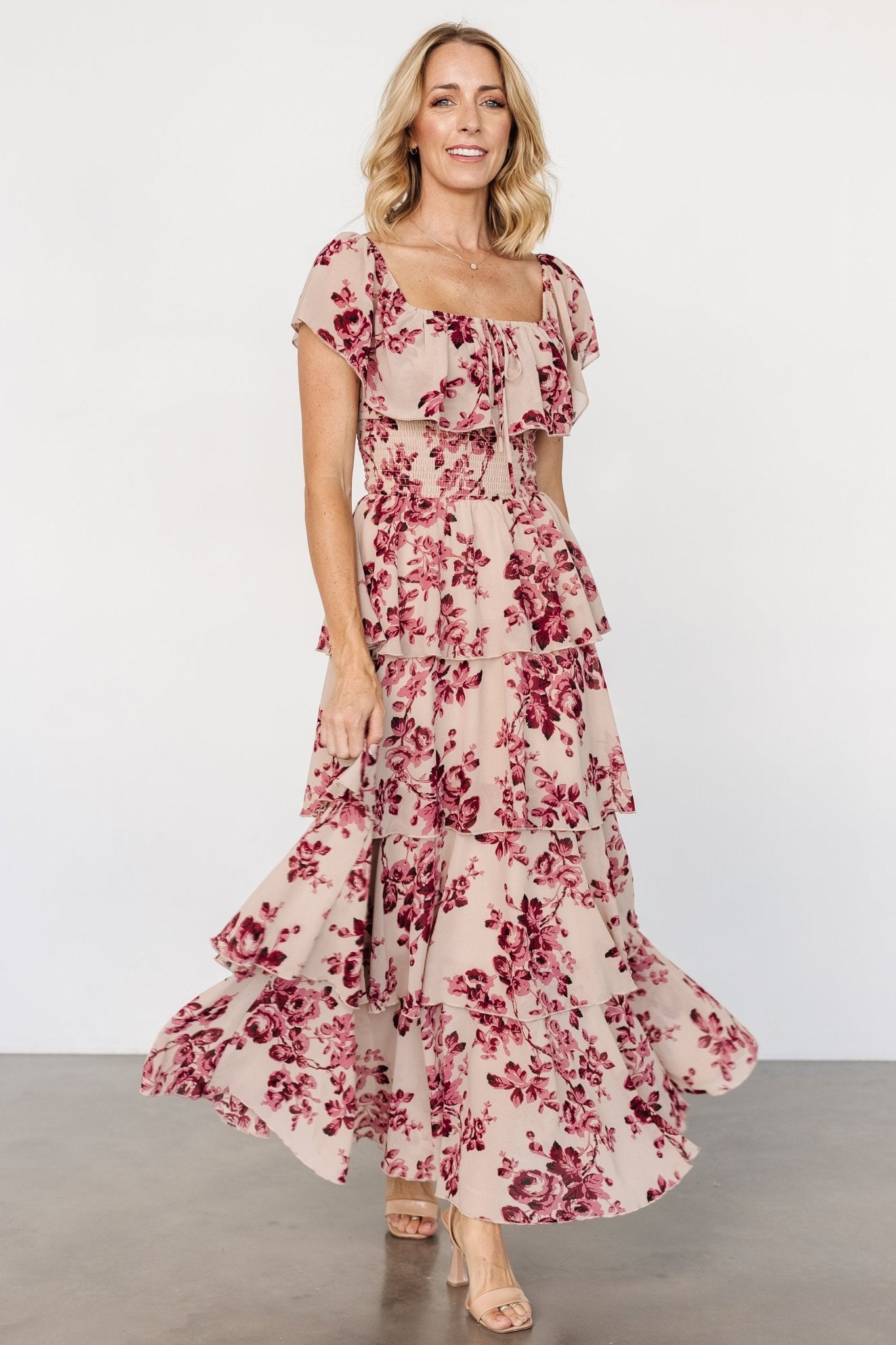 Carina Off Shoulder Maxi Dress | Nude + Rose Shop Offer Cheap Online