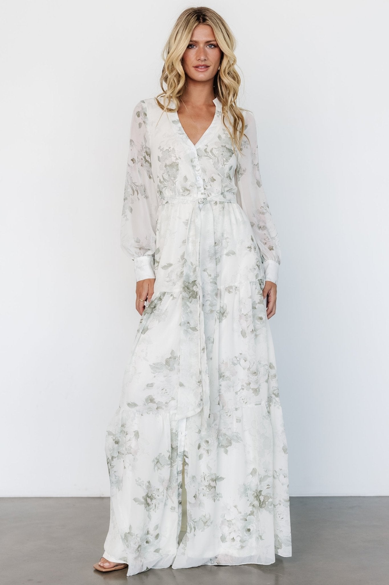 Lizette Maxi Dress | Sage Print Outlet Cheap Authentic