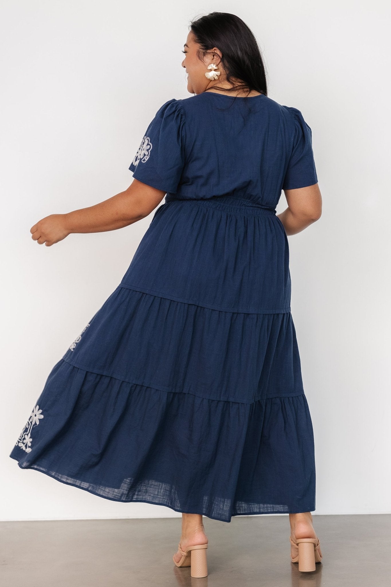 Kennedy Embroidered Maxi Dress | Blue Low Cost Sale Online