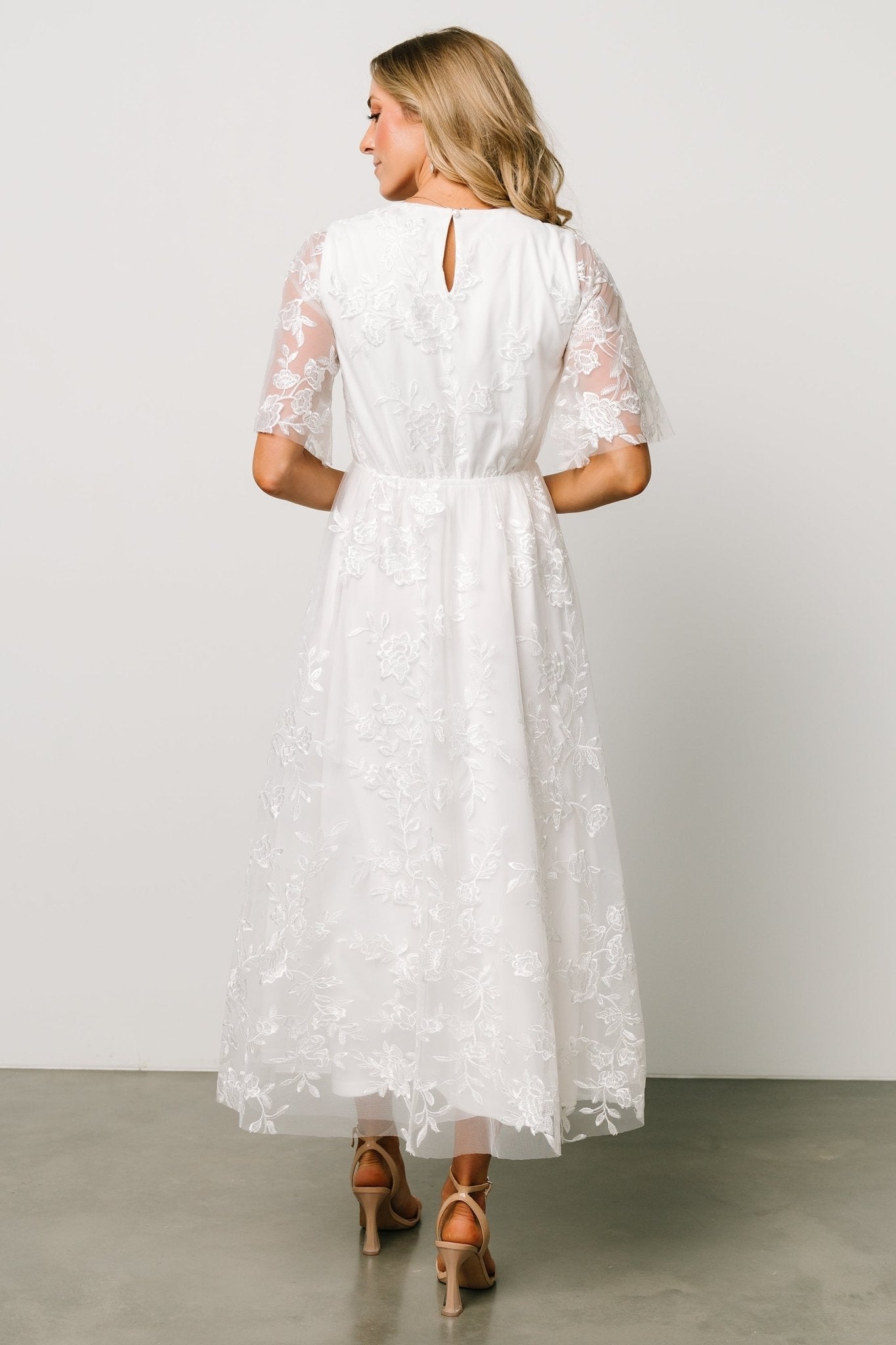 Arabella Embroidered Tulle Maxi Dress | White New Styles For Sale