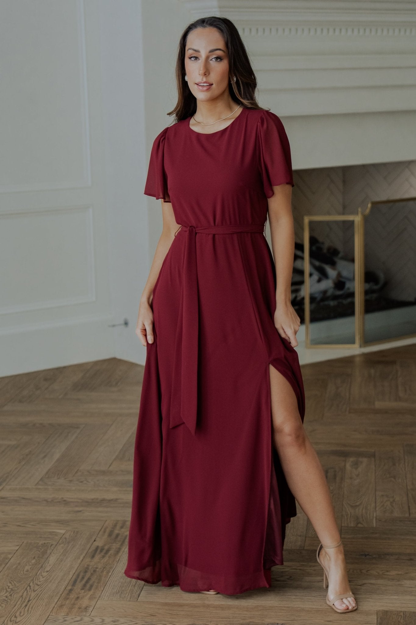 Naomi Short Sleeve Maxi Dress | Mulberry Clearance Great Deals