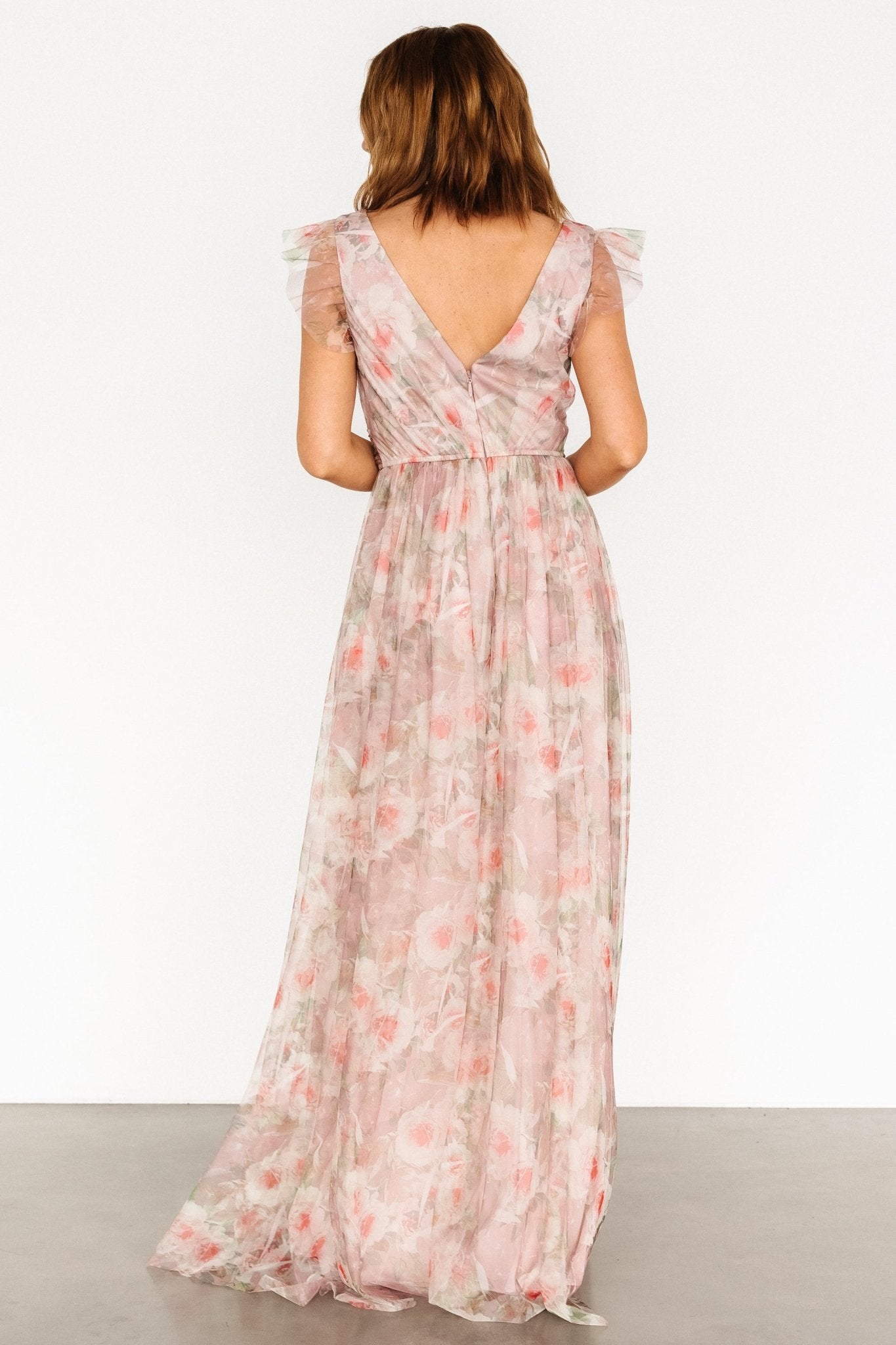 Carmine Maxi Dress | Mauve Floral Cheap Sale How Much