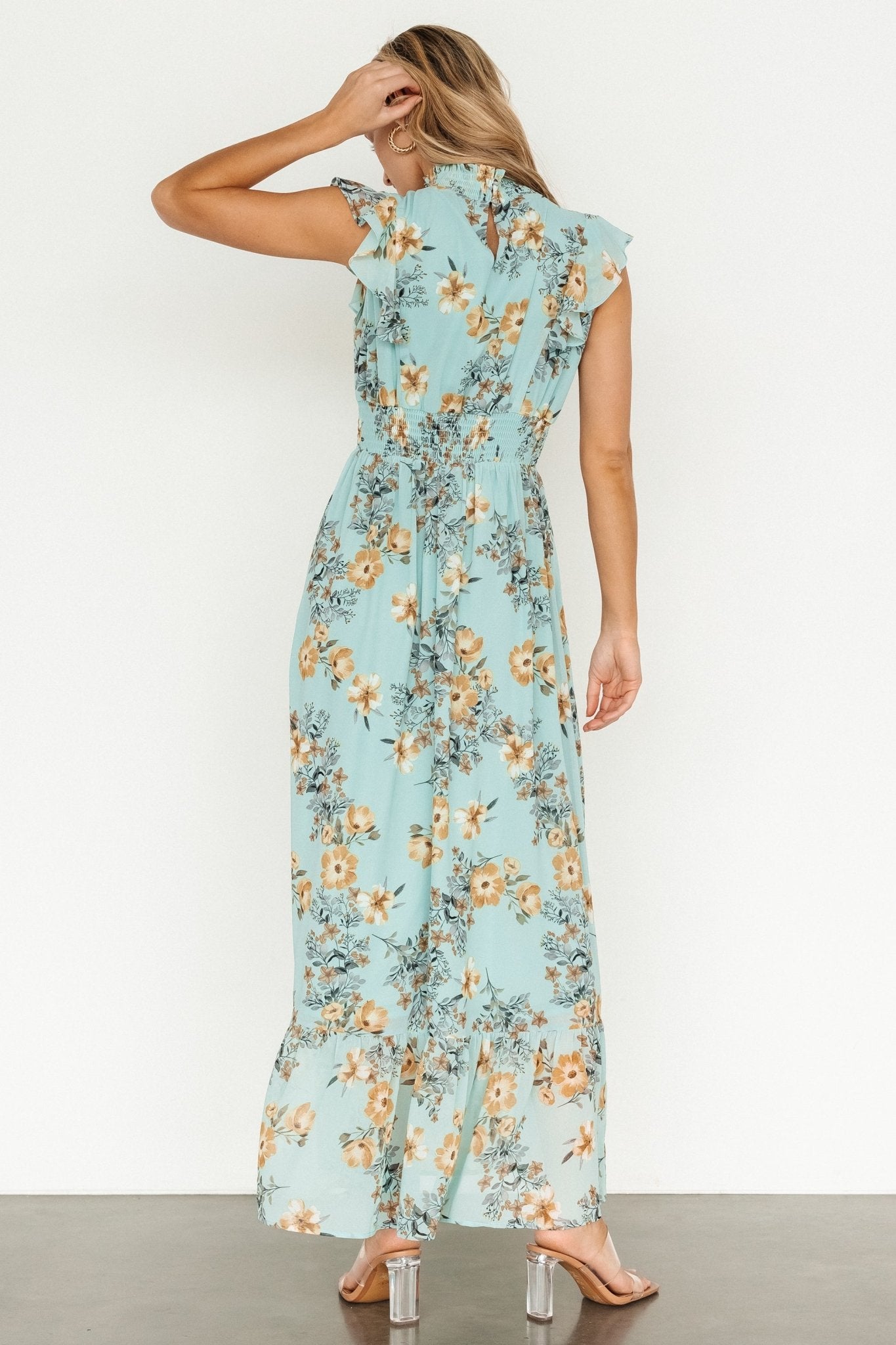 Kearny Ruffle Maxi Dress | Mint Floral Cheap Sale Free Shipping