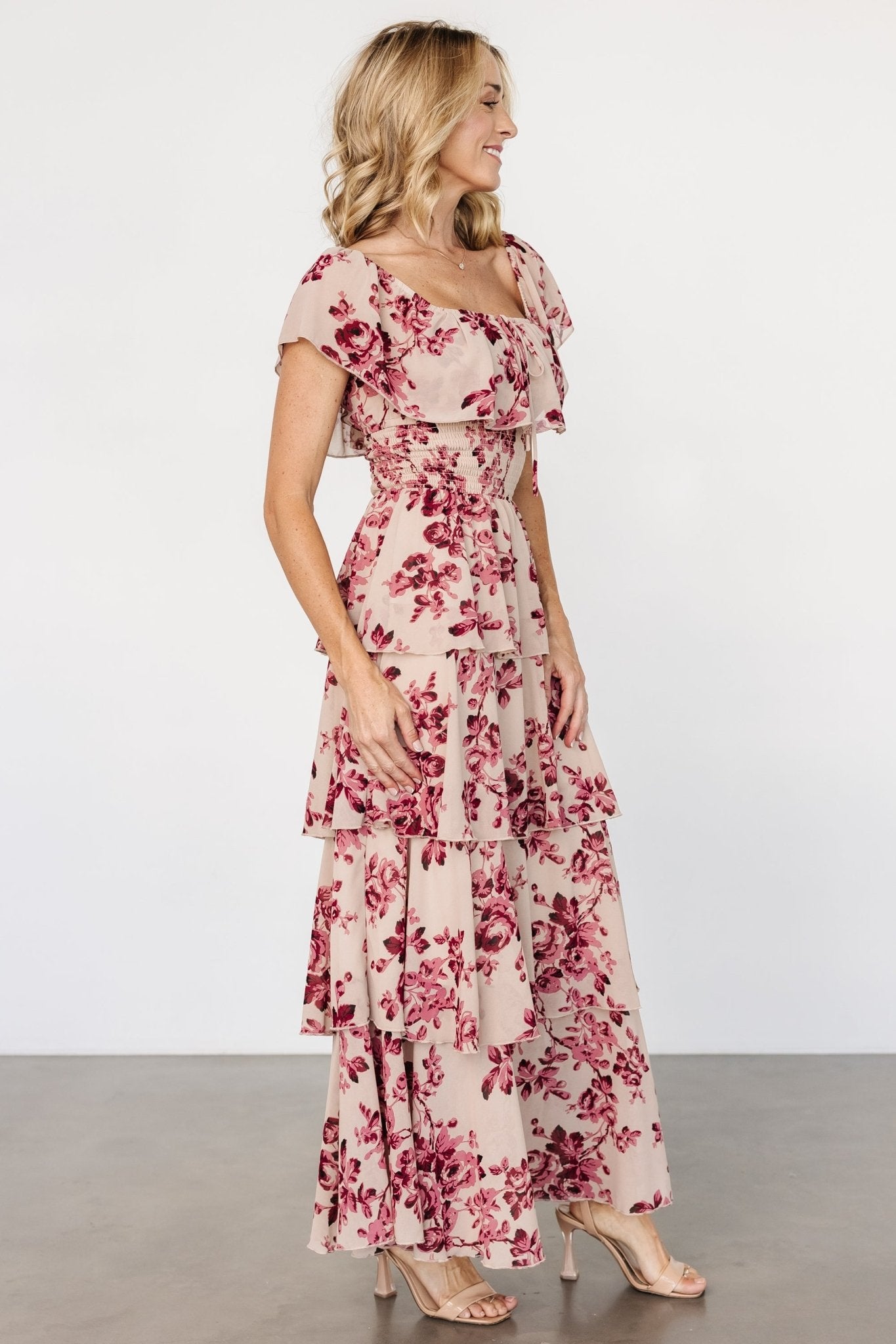 Carina Off Shoulder Maxi Dress | Nude + Rose Shop Offer Cheap Online