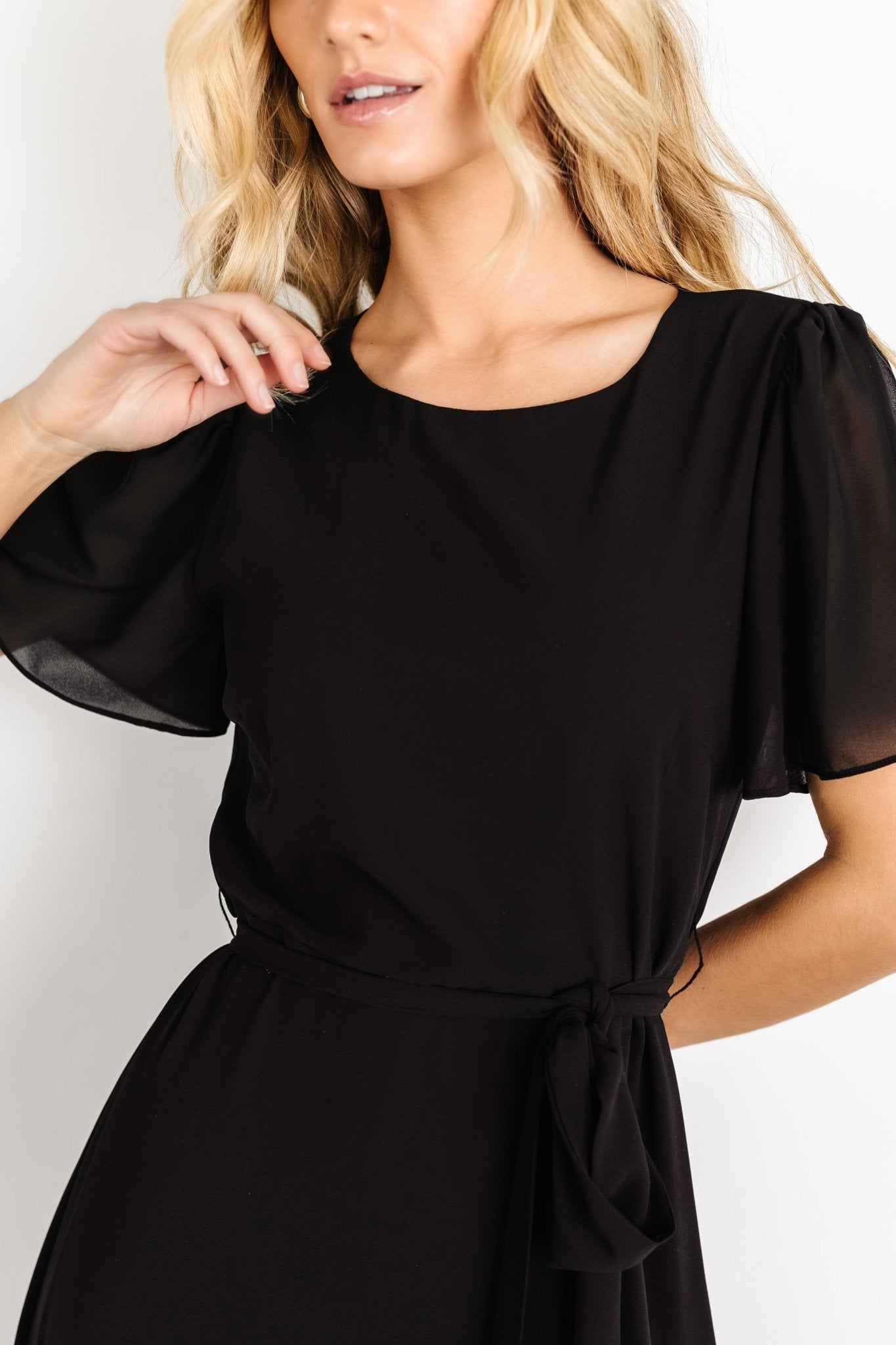 Naomi Short Sleeve Maxi Dress | Black Discounts Sale Online