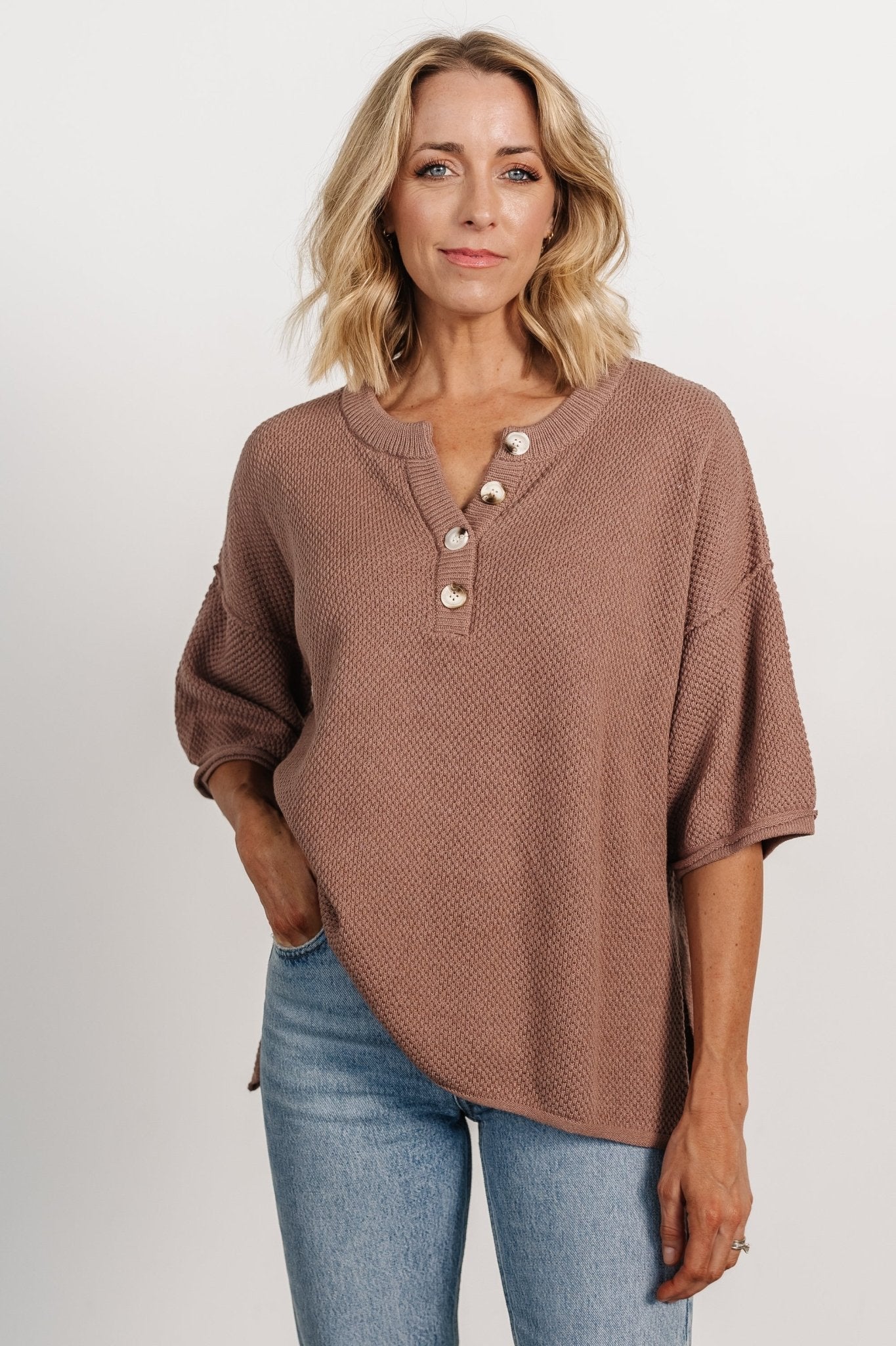 Maddock Knit Top | Mocha Cheap Sale Buy