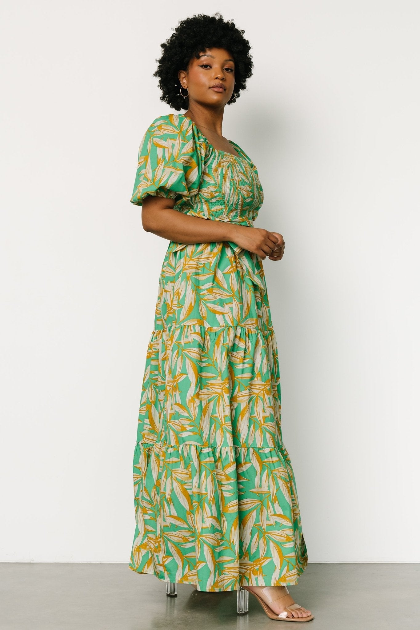 Forsythe Smocked Maxi Dress | Green Print Cheapest Pice For Sale