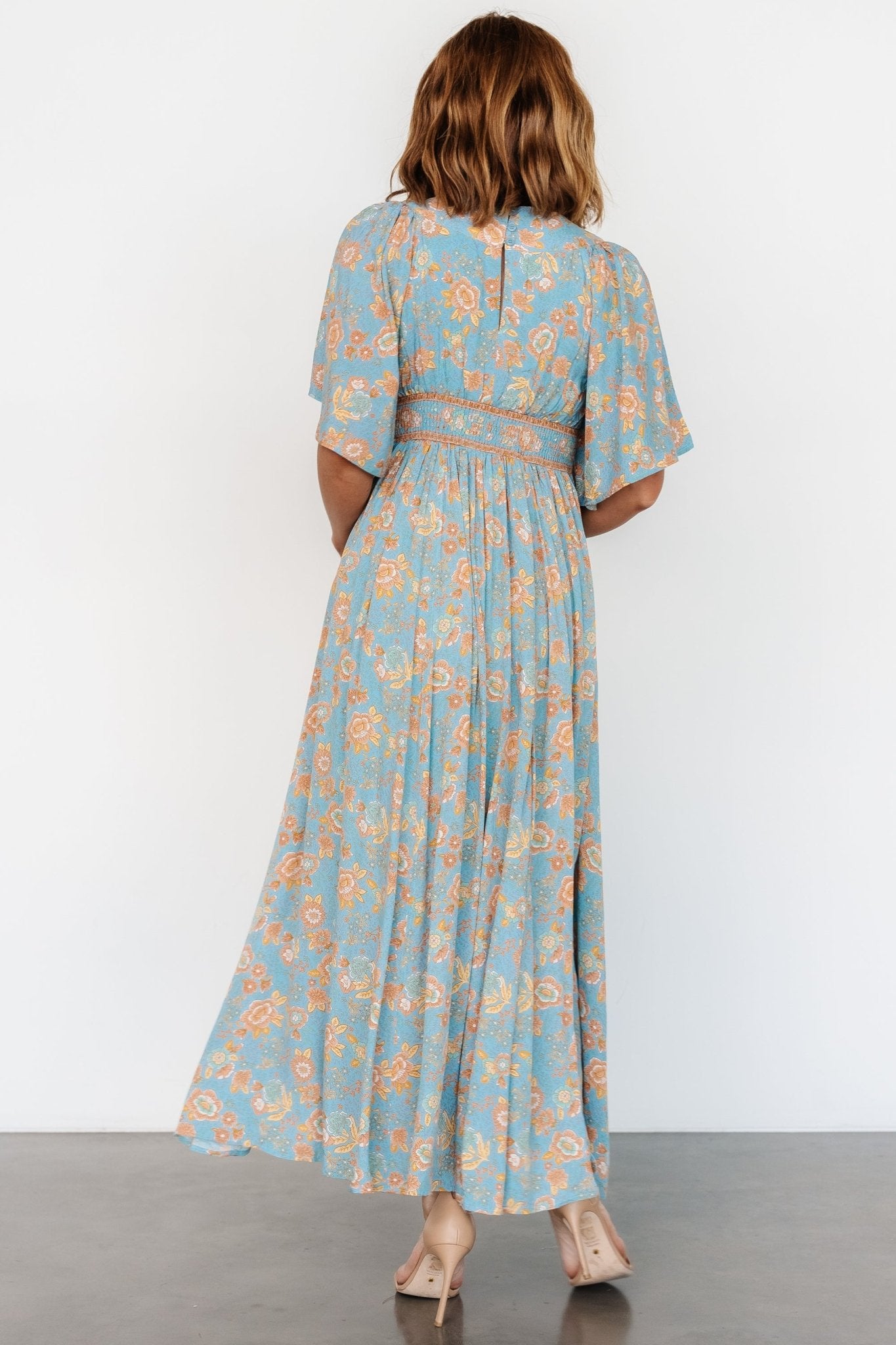 Elissa Maxi Dress | Dusty Blue Floral Official Sale Online