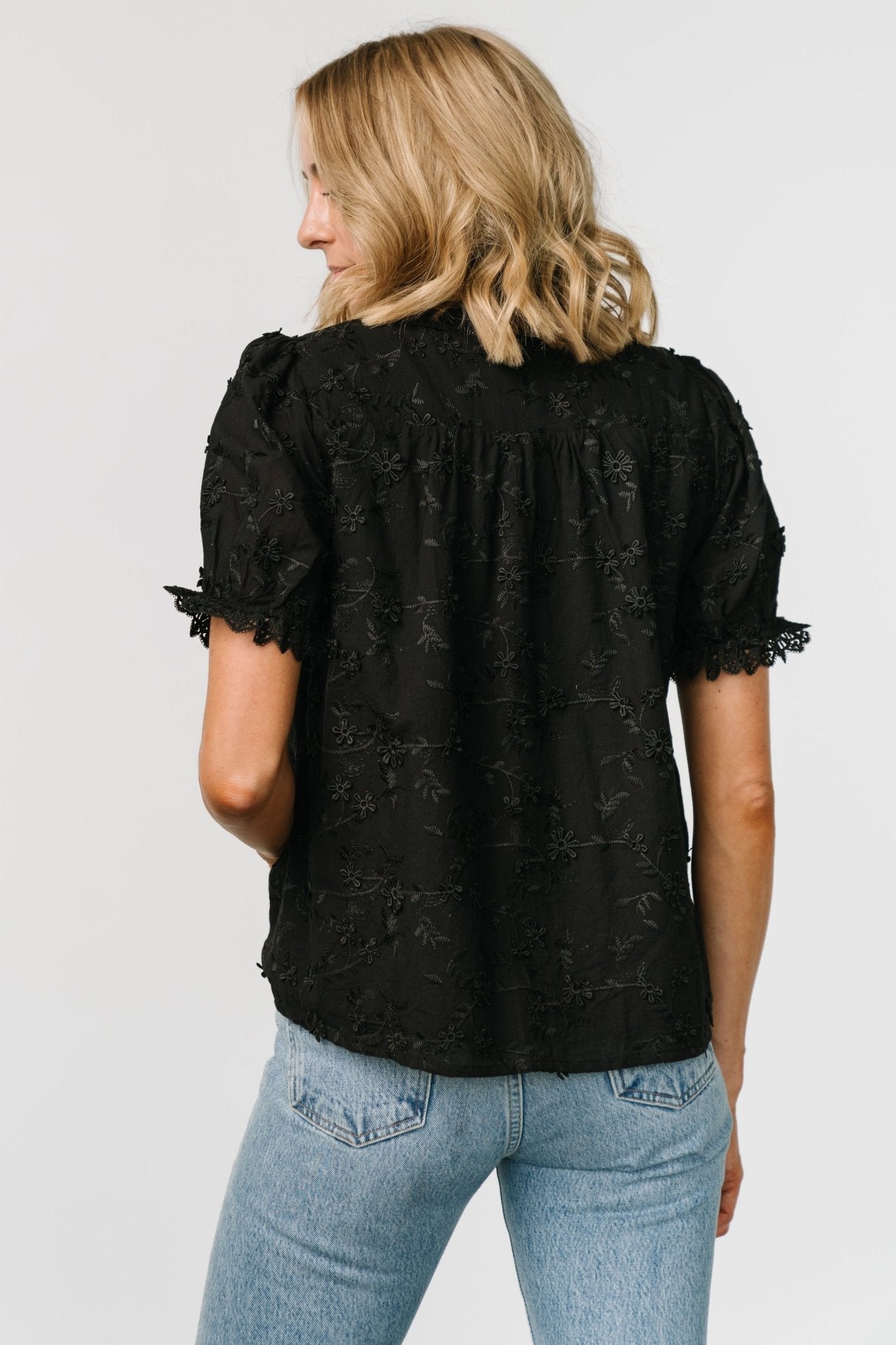 Pauline Embossed Top | Black 2025 New For Sale