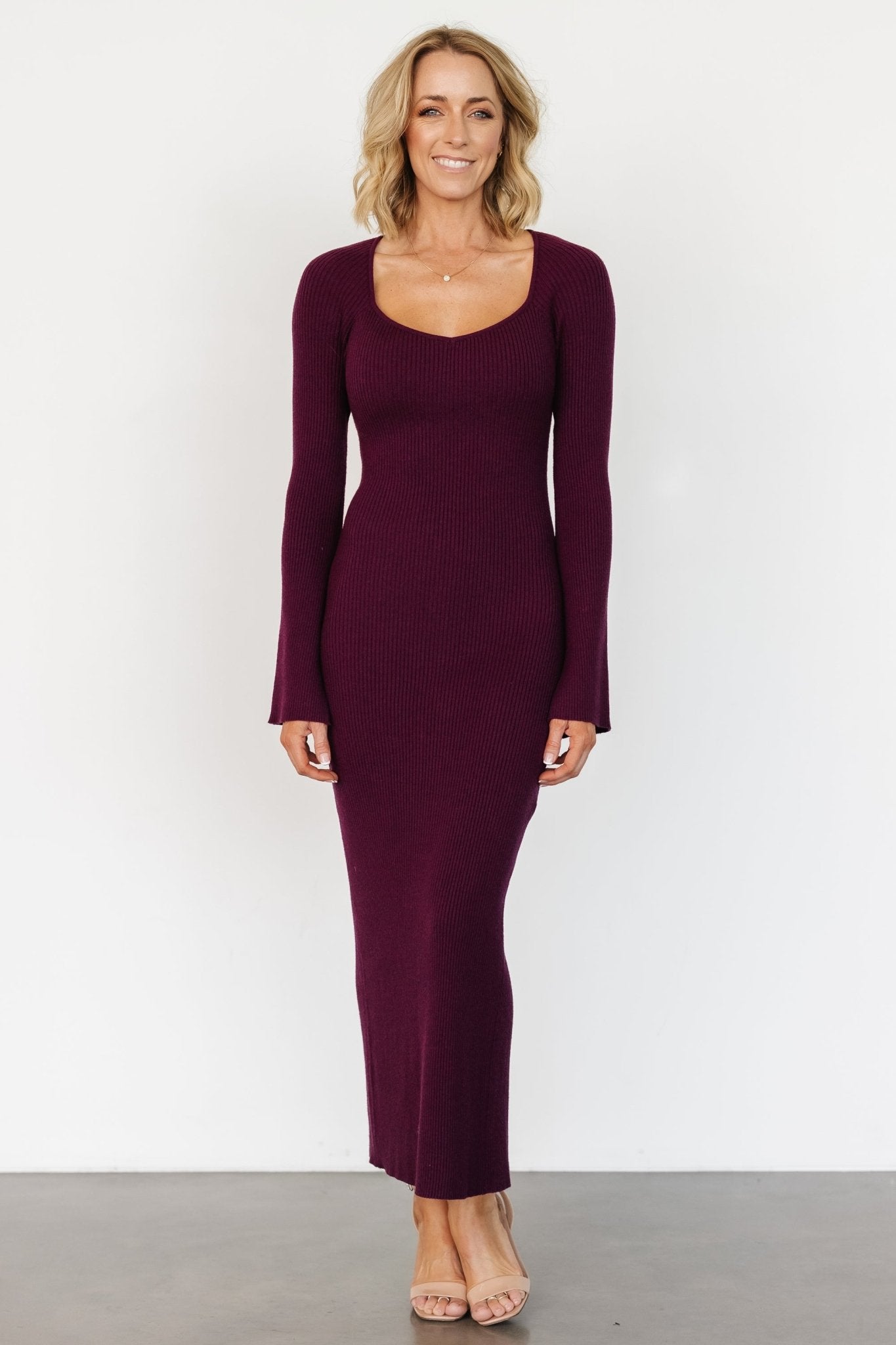 Marika Ribbed Dress | Wine Very Cheap Cheap Online