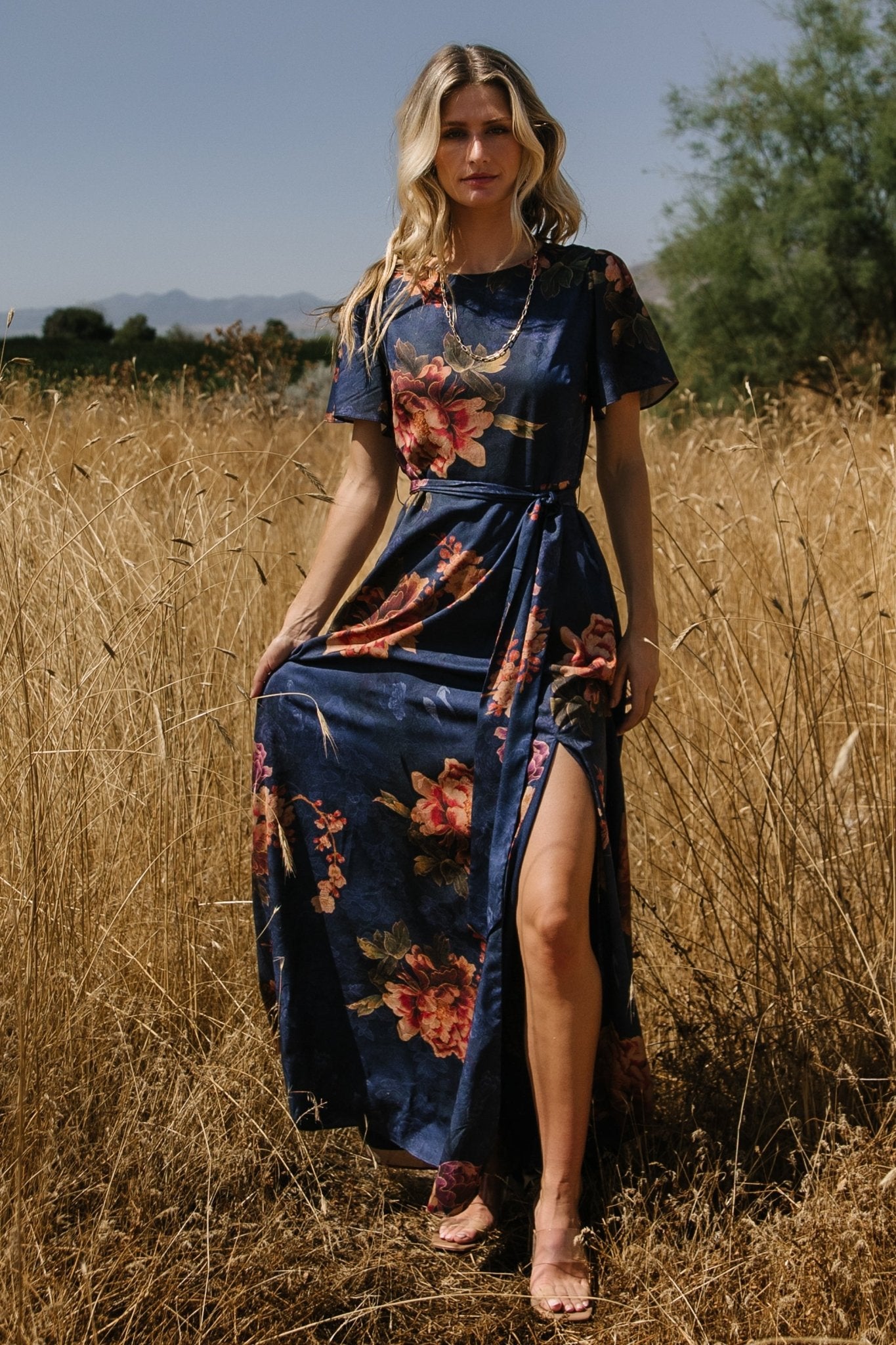 Colina Maxi Dress | Navy Floral Discount Huge Surprise