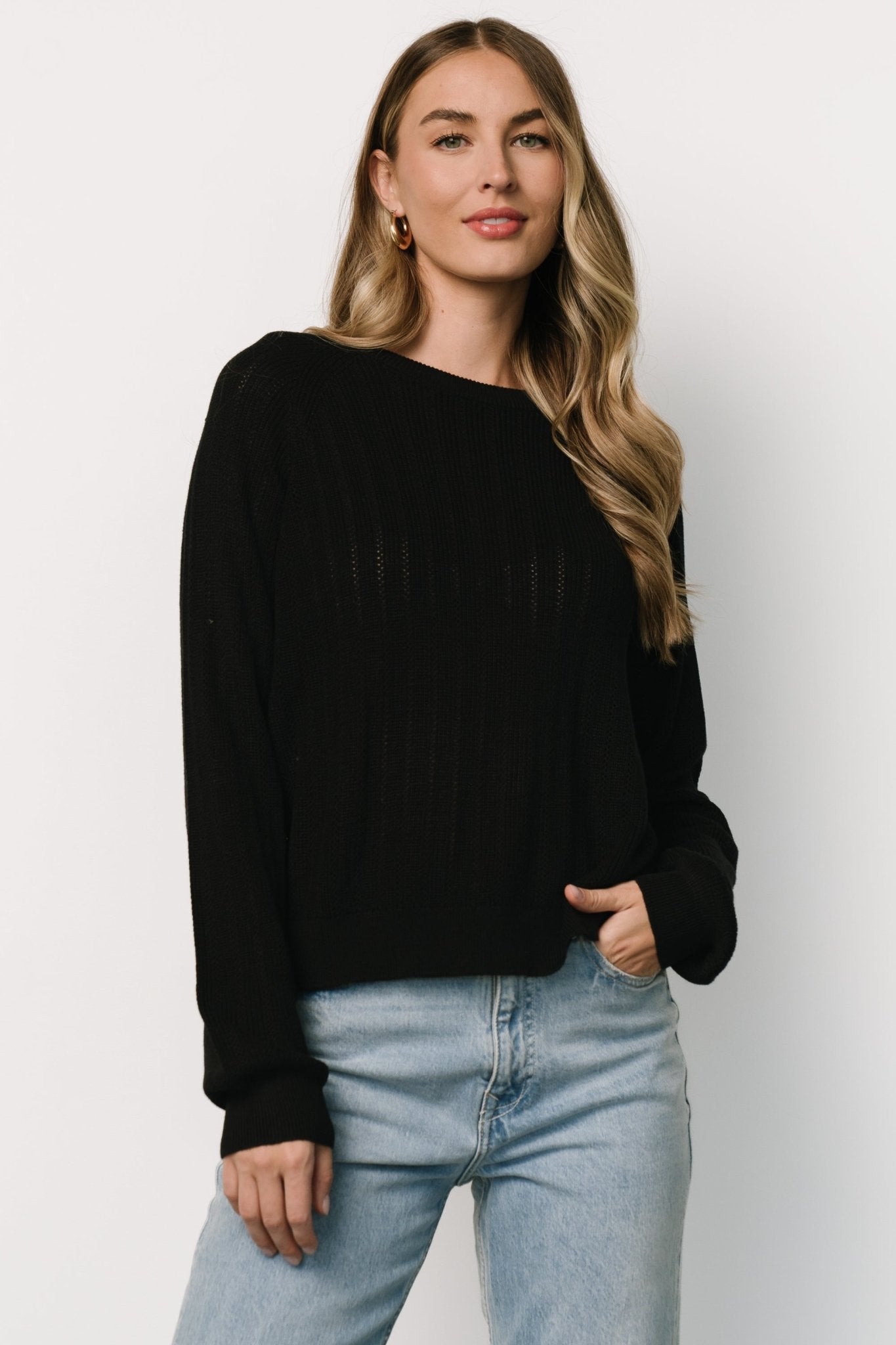 Alix Knit Sweater Top | Black Buy Cheap Best Store To Get