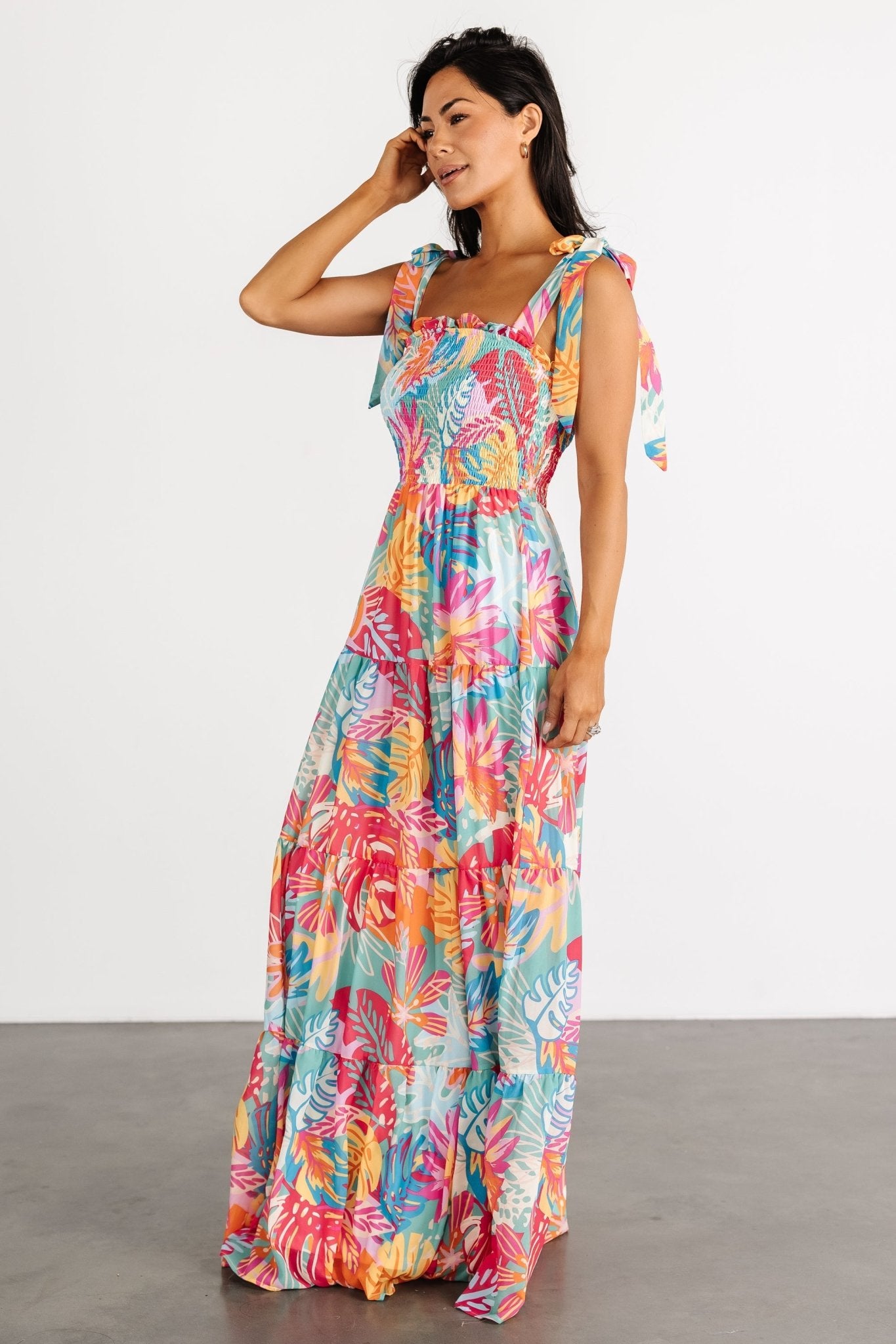 Santana Maxi Dress | Multi Print With Credit Card Cheap Online