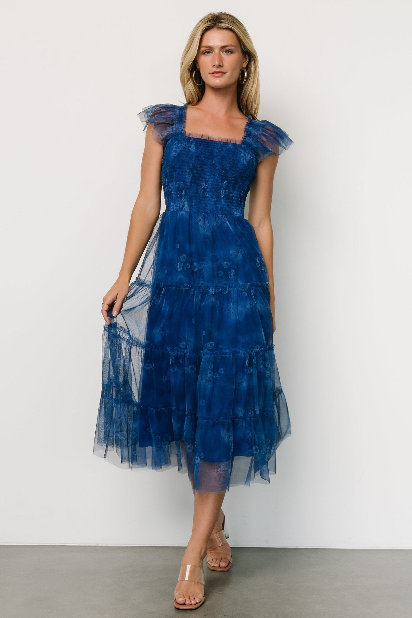 Clementine Tulle Midi Dress | Cobalt Discount Sale Online