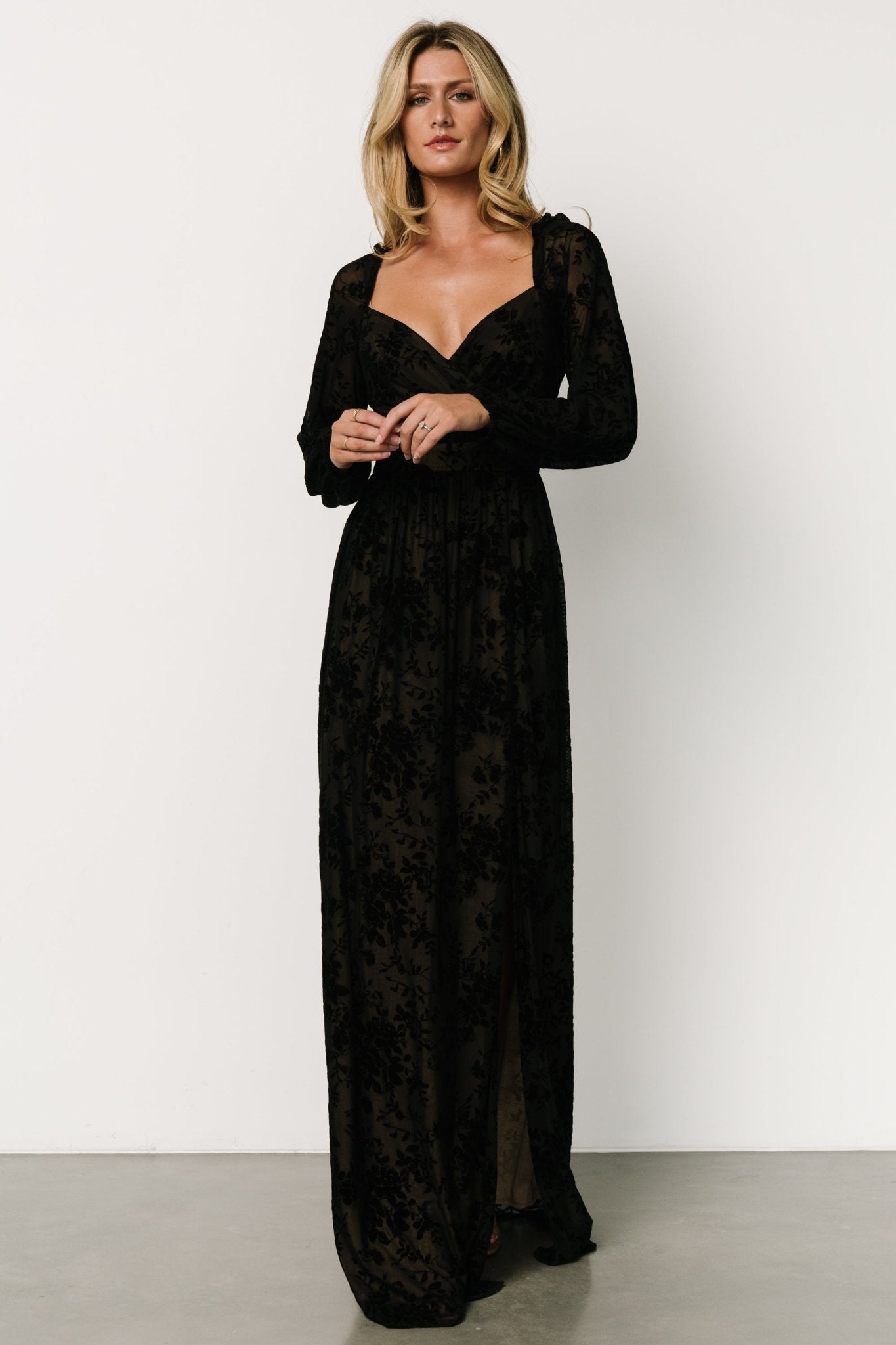 Mable Velvet Maxi Dress | Black Cheap Get To Buy