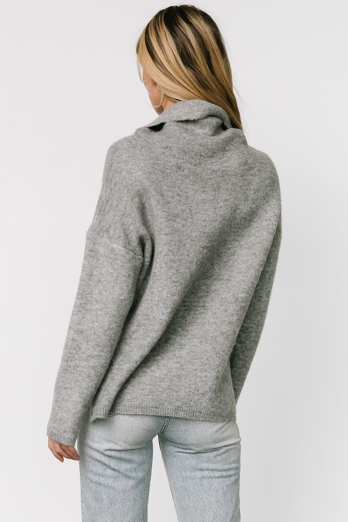 Lyon Turtleneck Sweater | Gray Clearance From China