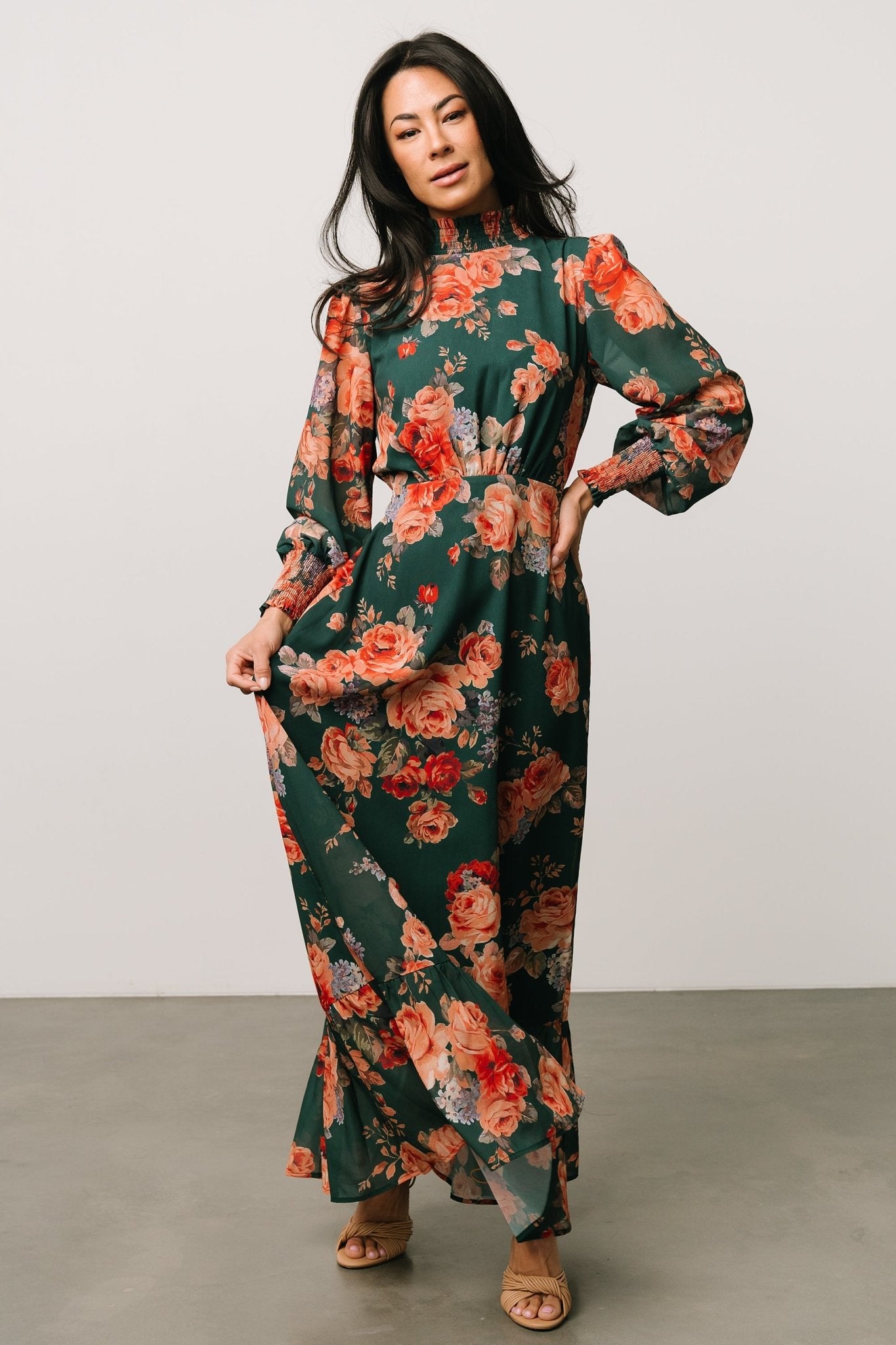 Luciana Maxi Dress | Green Multi Cheap Sale Visit